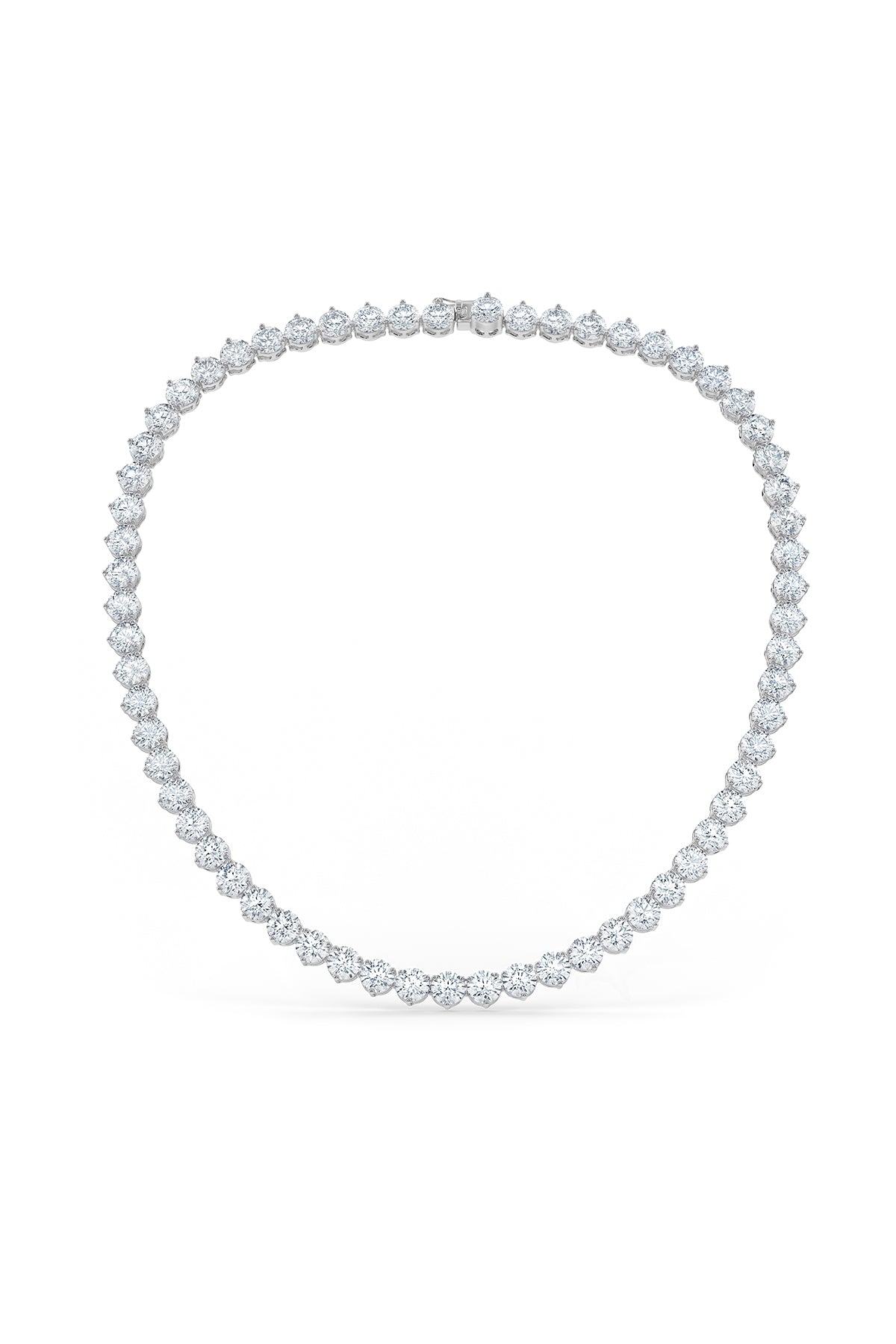 Brilliant Round Shaped 6MM Solitaire Necklace in Rhodium Plating