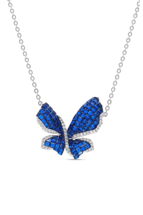 Mystical Butterfly Pendant With Silver Chain