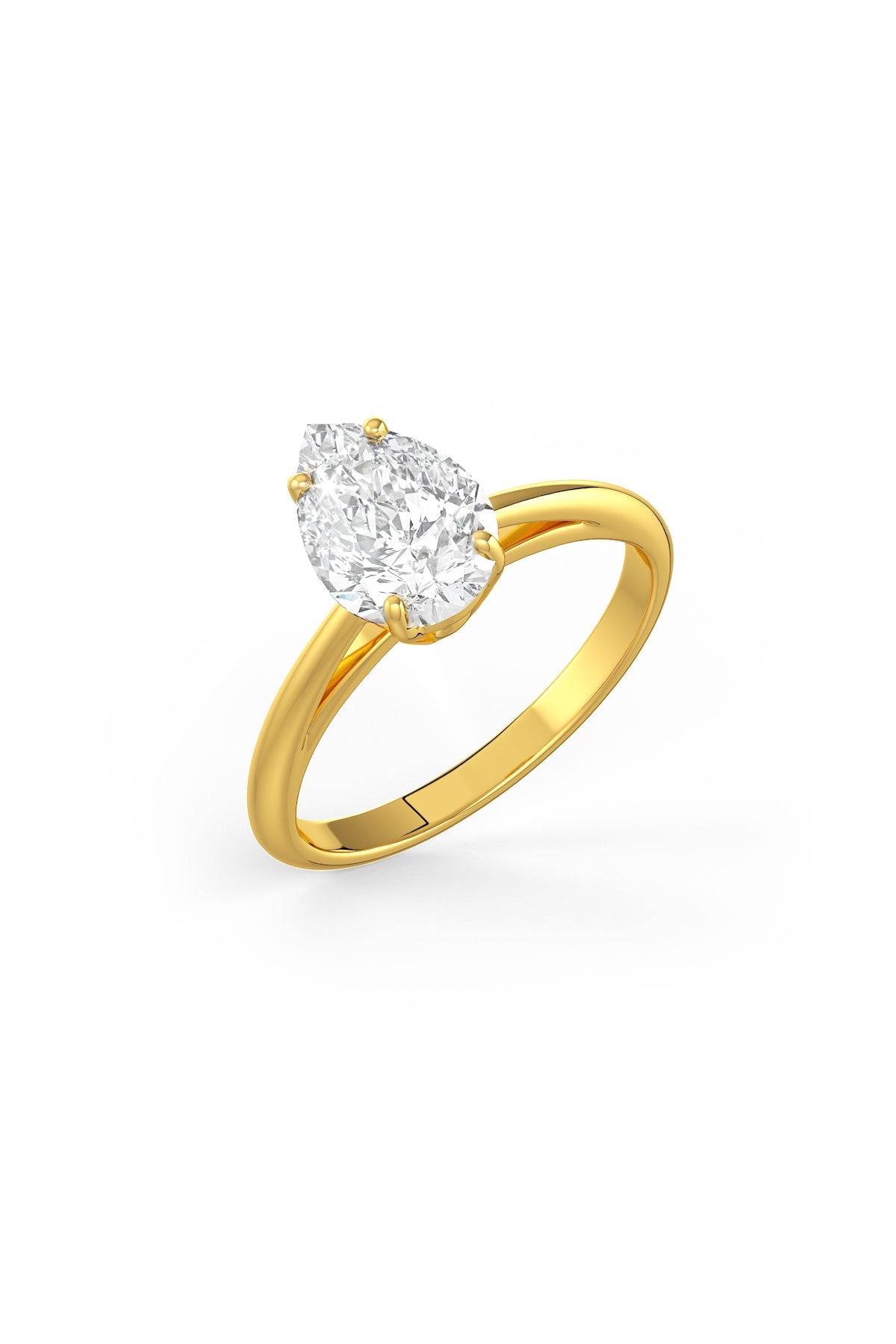 Pear Shaped 8x10mm Solitaire Engagement Ring