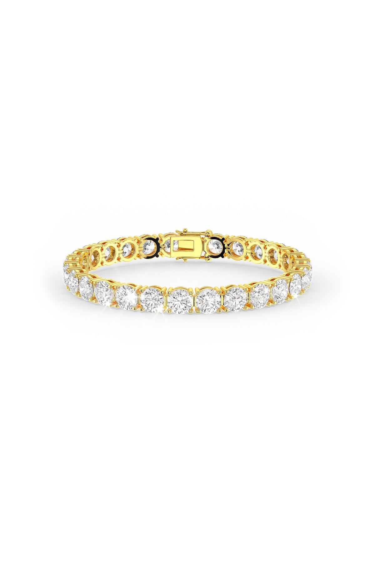 Brilliant Round Shaped 6mm Solitaire Tennis Bracelet