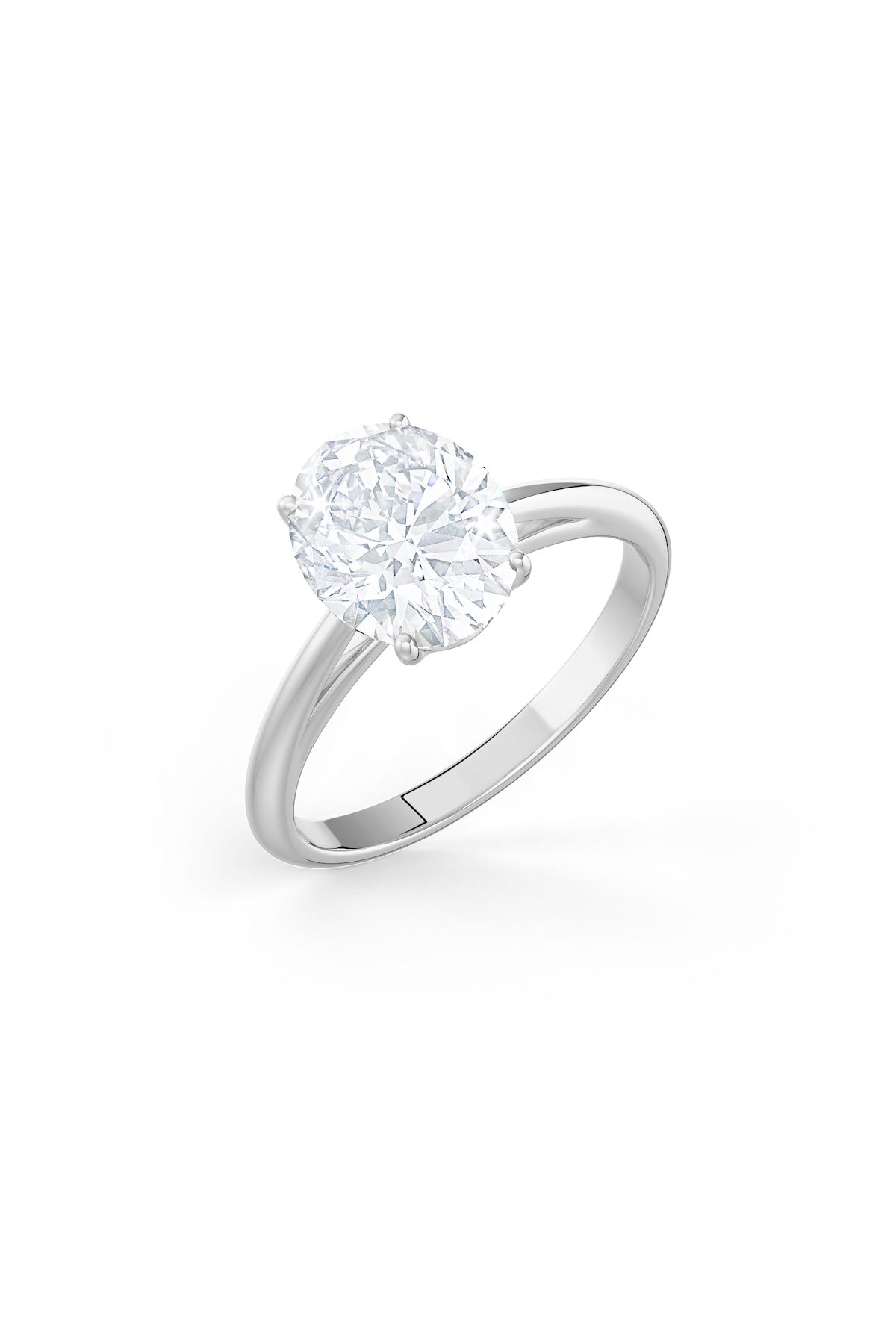 Oval Shaped 8x10mm Solitaire Engagement Ring