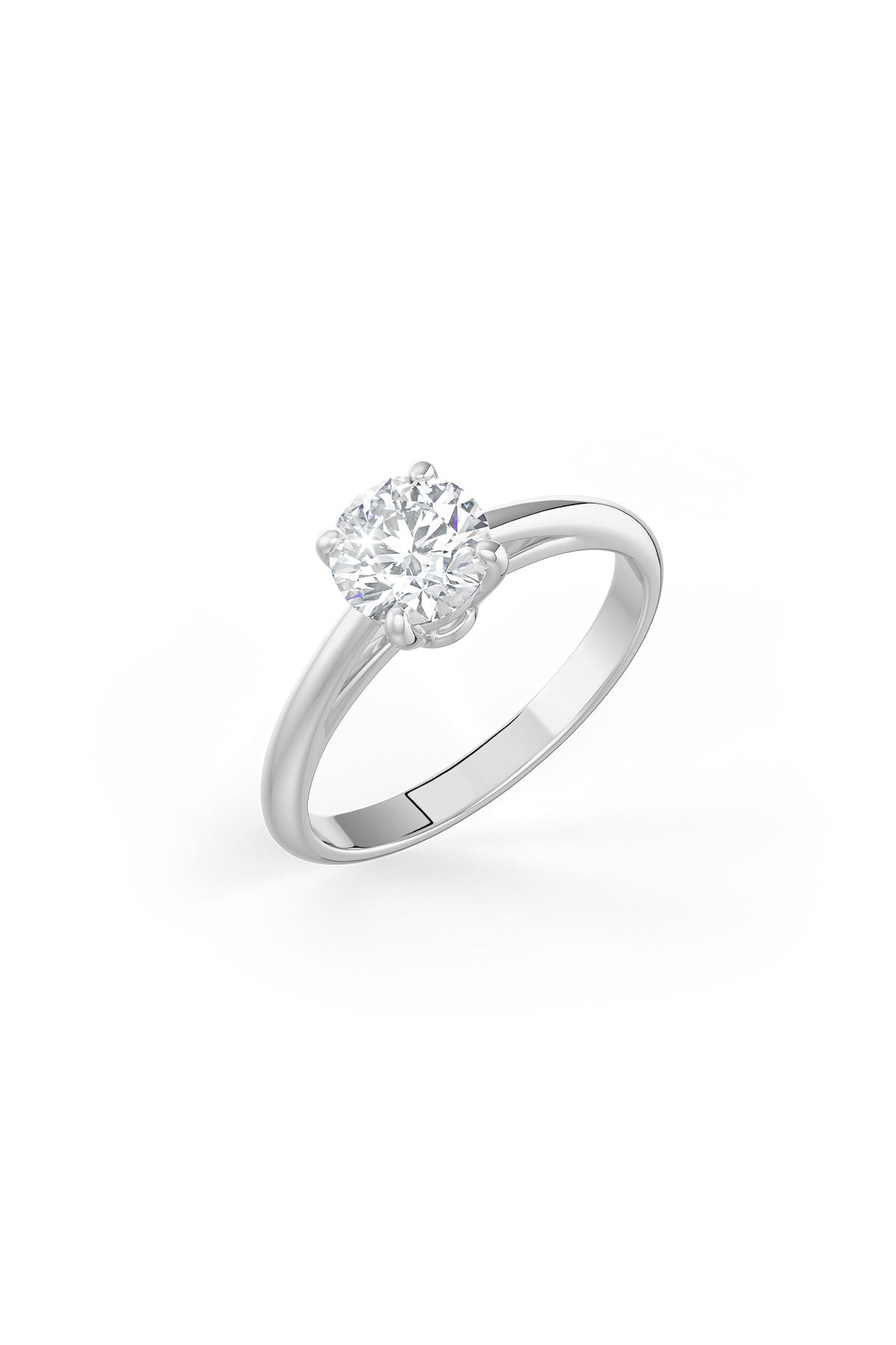 Brilliant Round Shaped 6mm Solitaire Engagement Ring