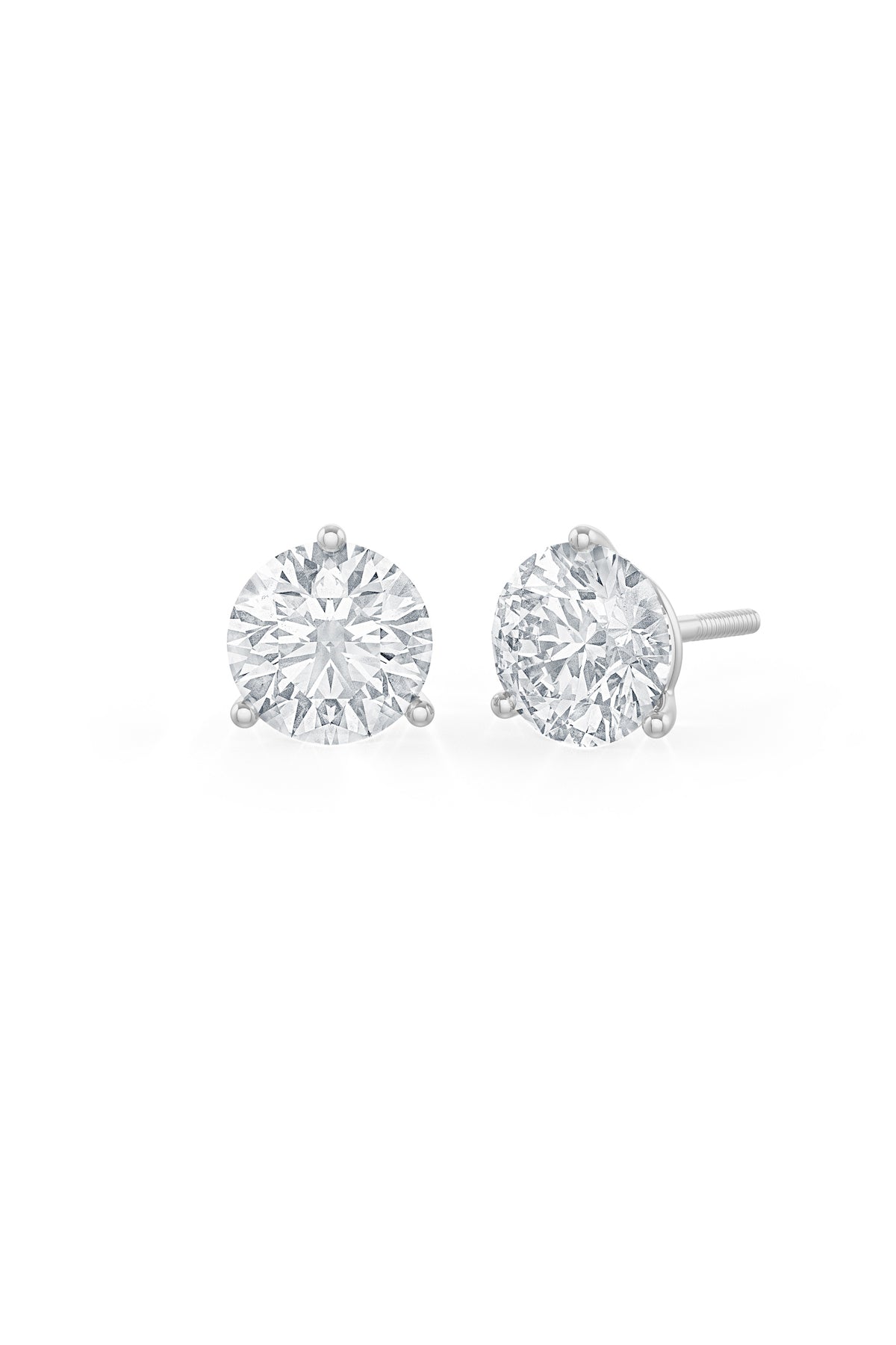 Brilliant Round Shaped 10mm Solitaire Stud Earrings