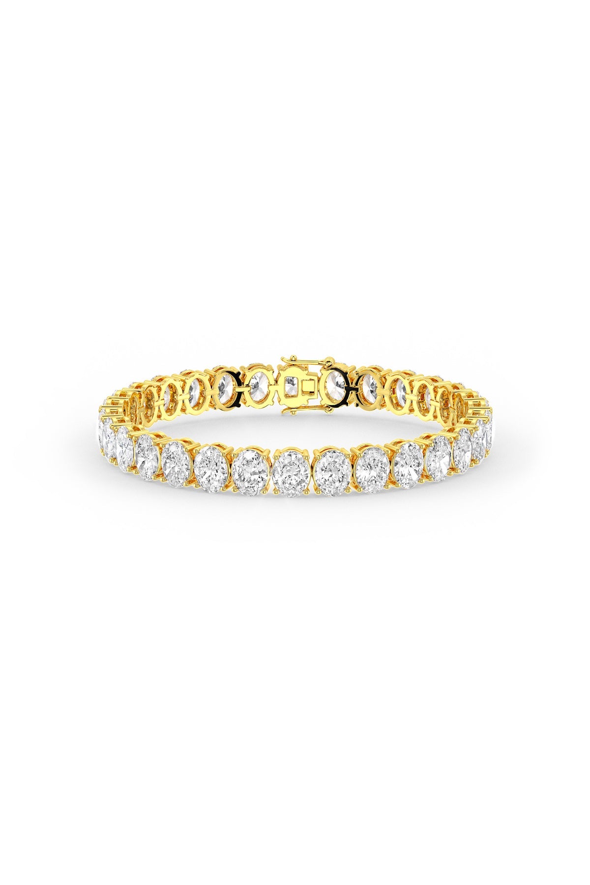 Oval Shaped Solitaire Tennis Bracelet