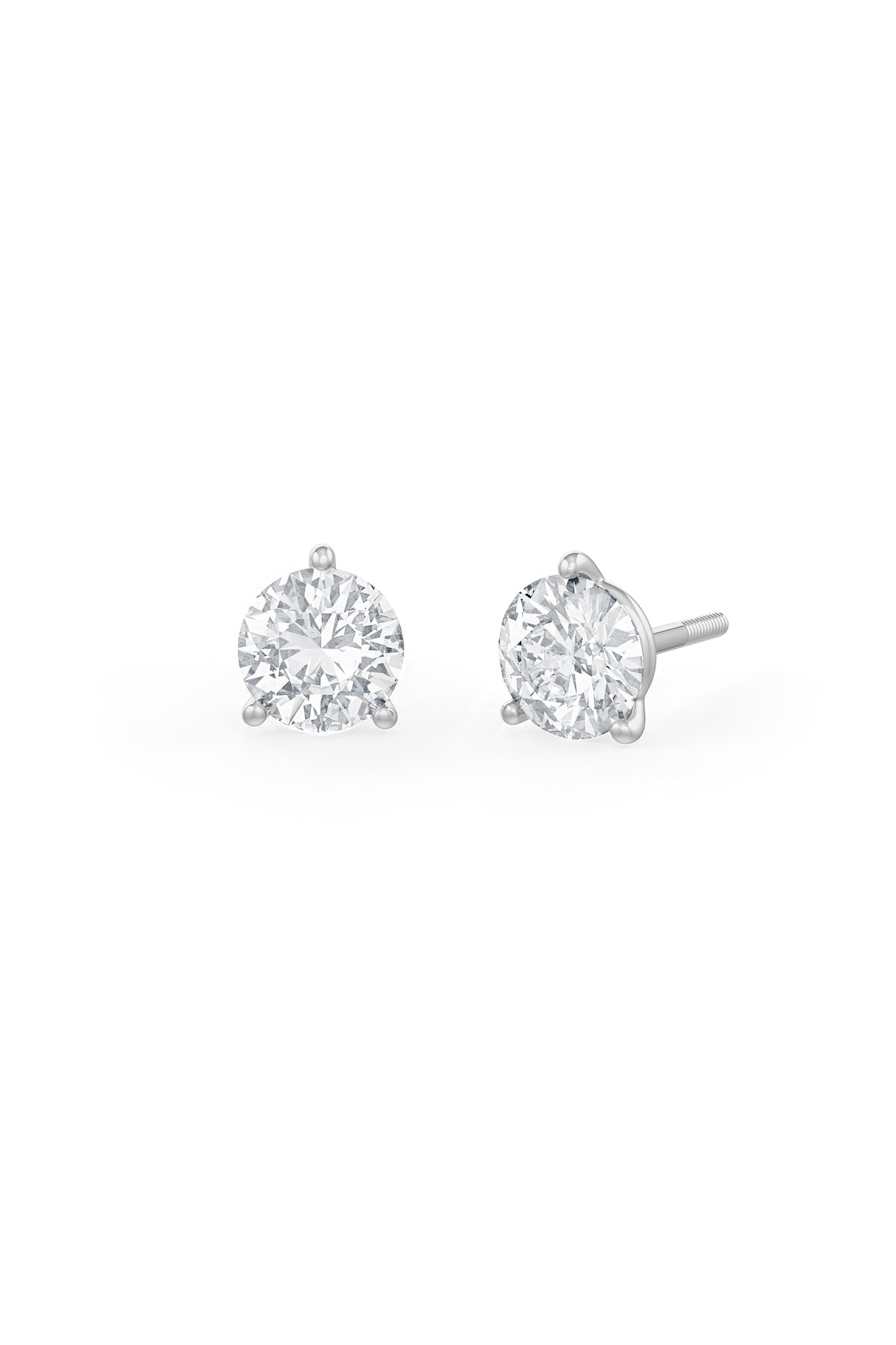 Brilliant Round Shaped 6mm Solitaire Stud Earrings