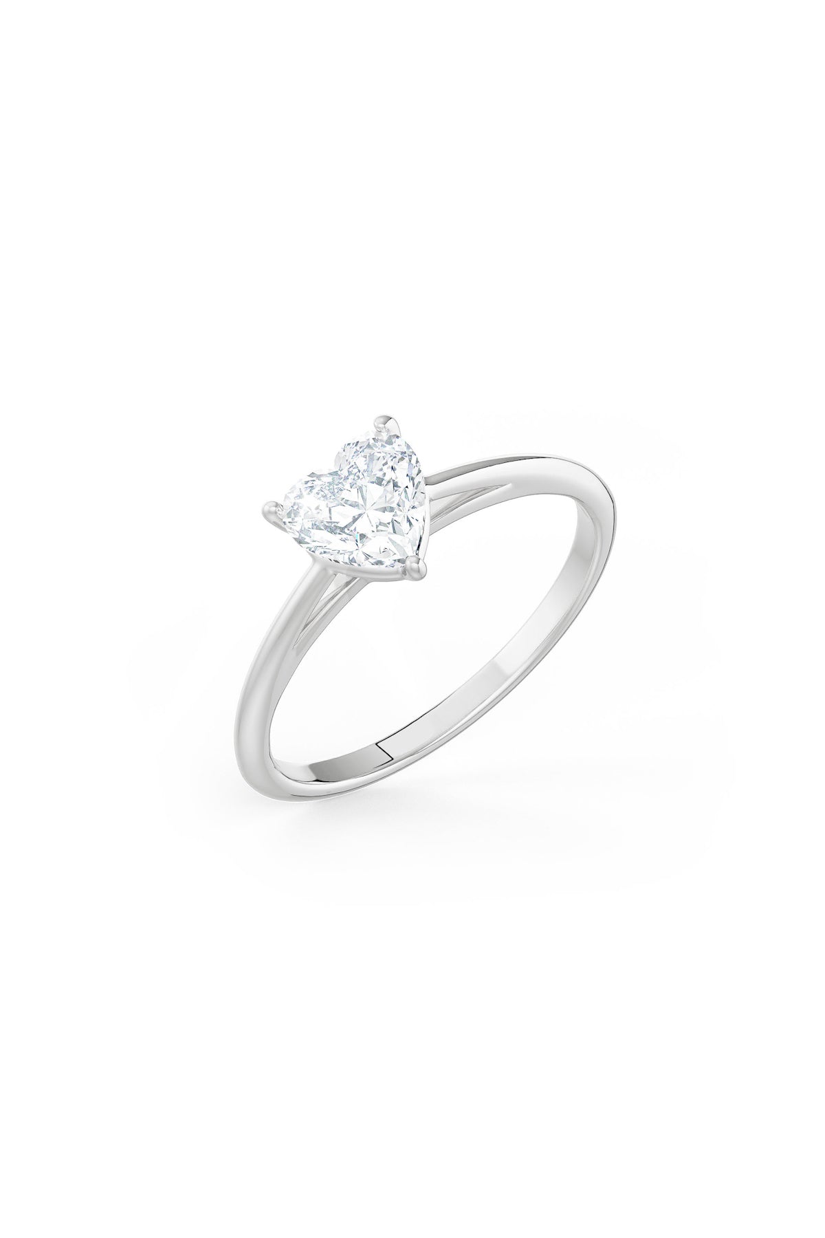 Heart Shaped 6x6mm Solitaire Engagement Ring