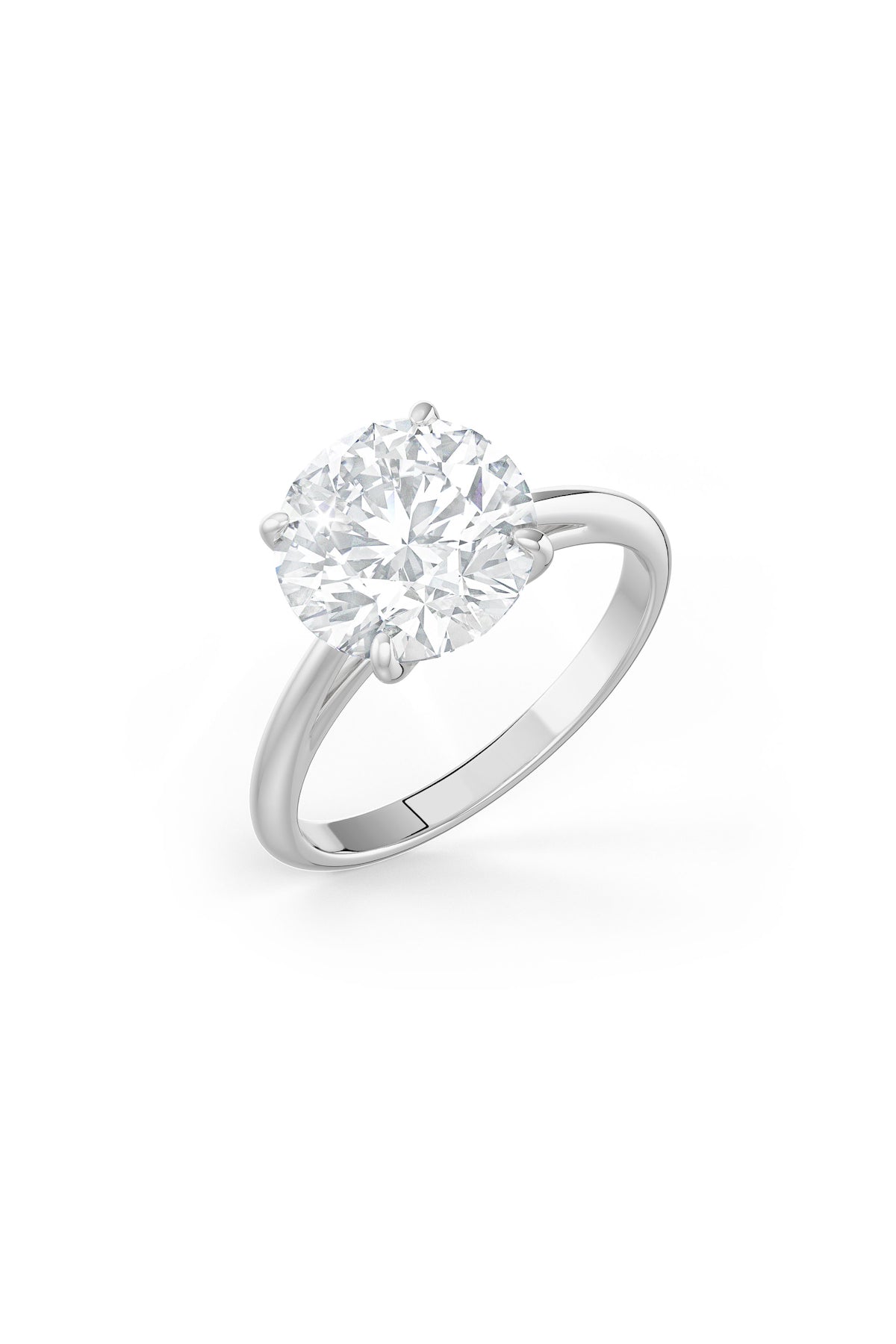 Brilliant Round Shaped 10mm Solitaire Engagement Ring