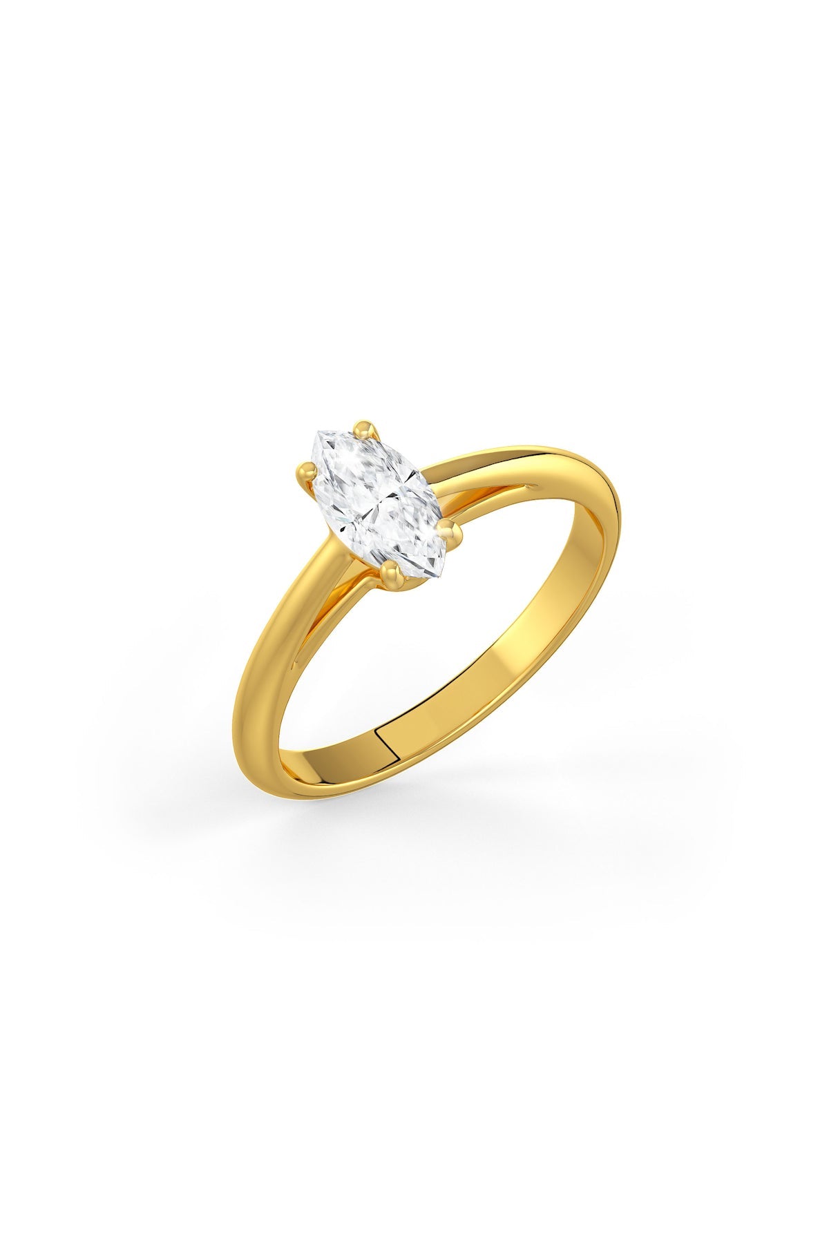 Marquise Shaped 4x8mm Solitaire Engagement Ring