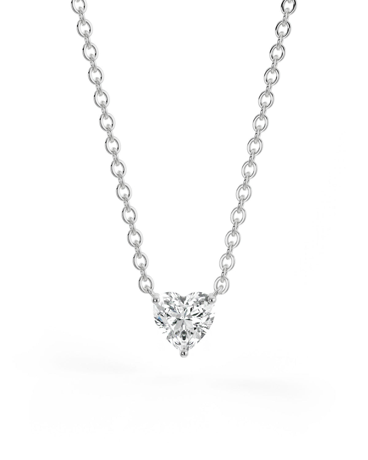 Heart Shaped Solitaire Pendant With Chain