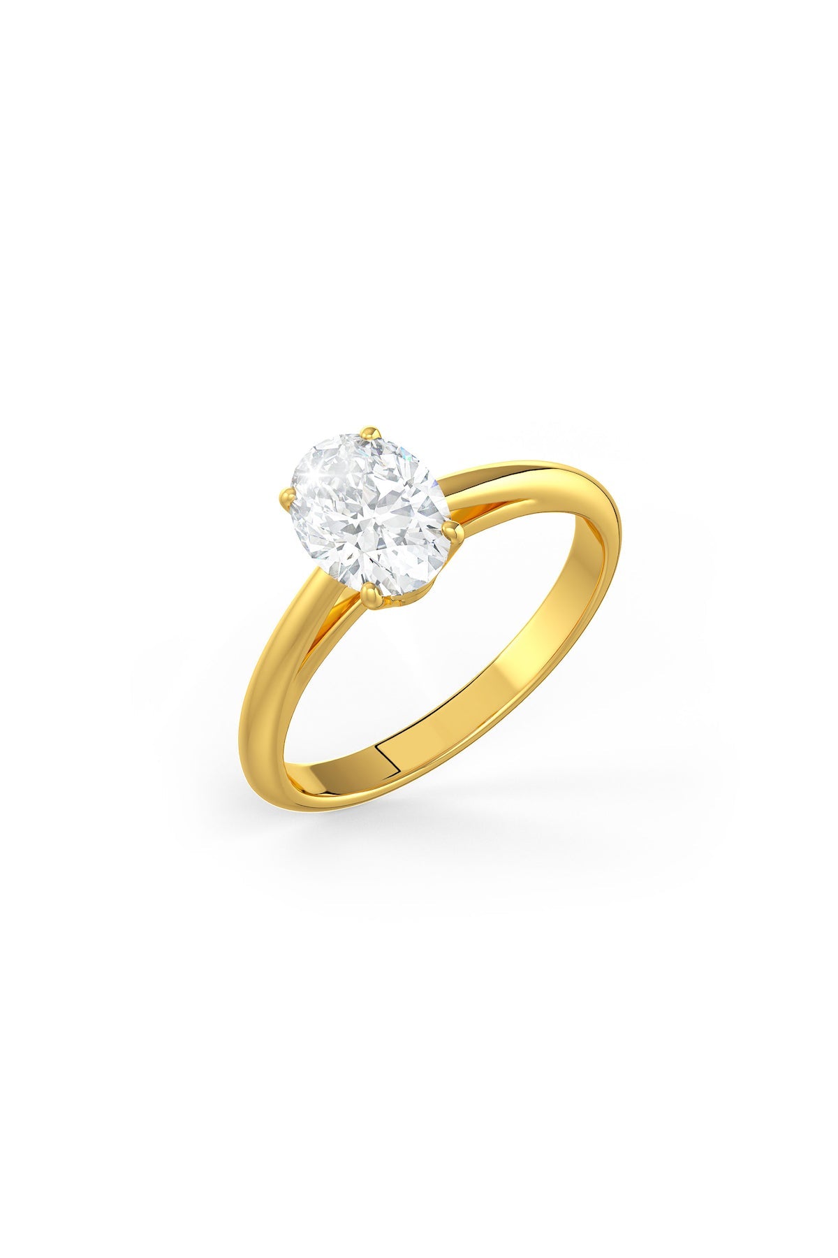 Oval Shaped 6x8mm Solitaire Engagement Ring