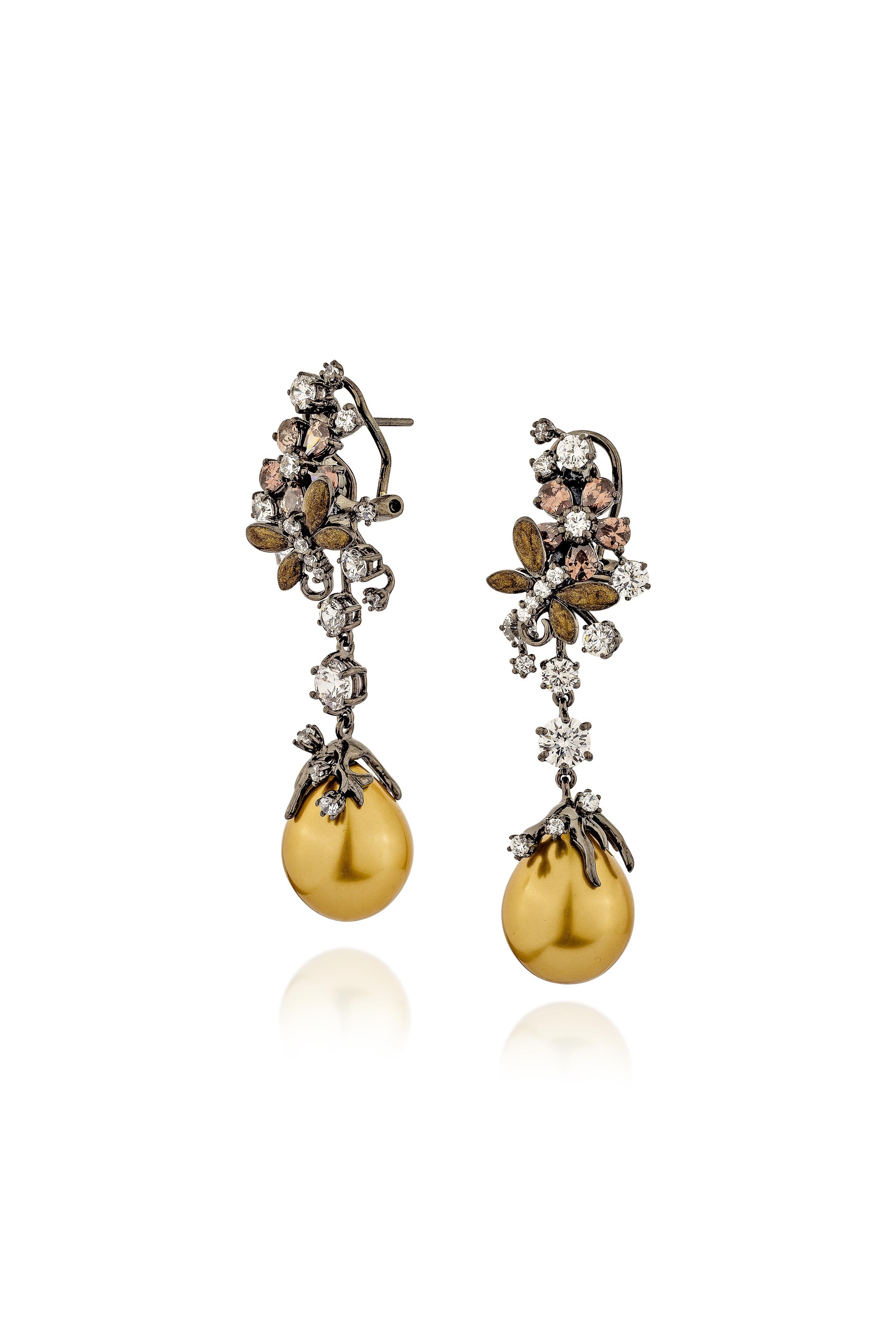 Gilded Garden Drop Earrings