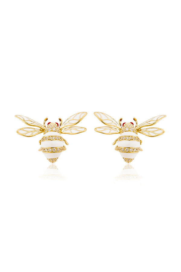 Majestic Bee Stud Earrings