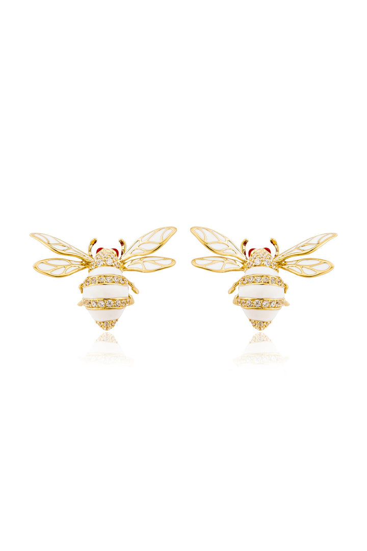 Majestic Bee Stud Earrings