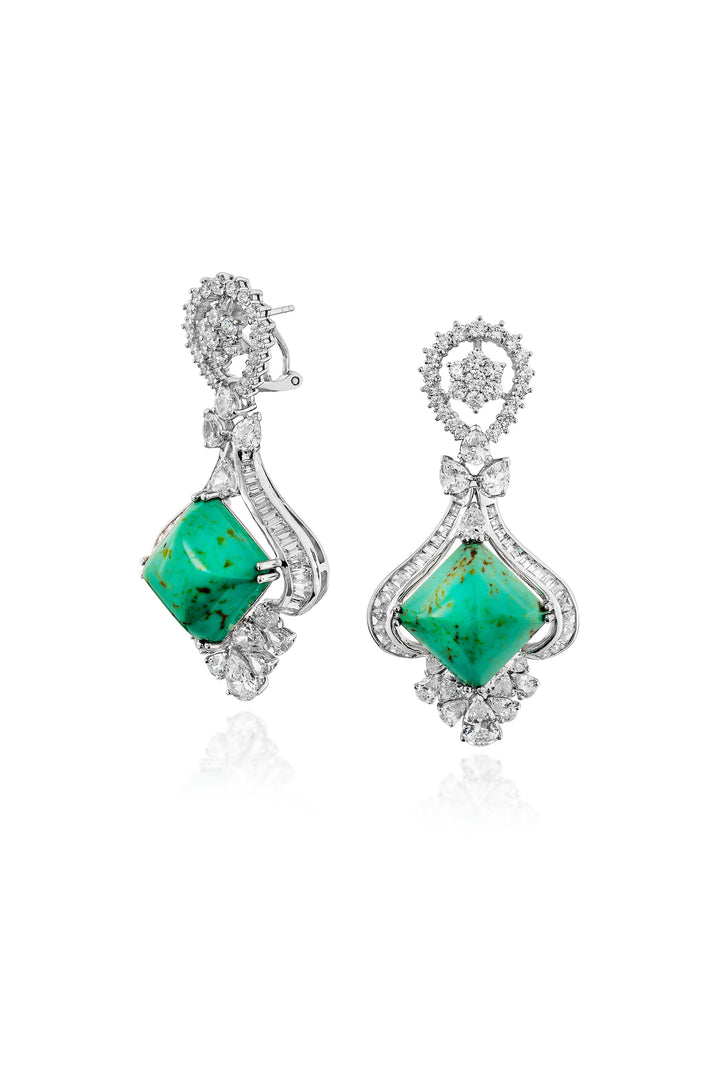 Emerald Prism Drop Earrings