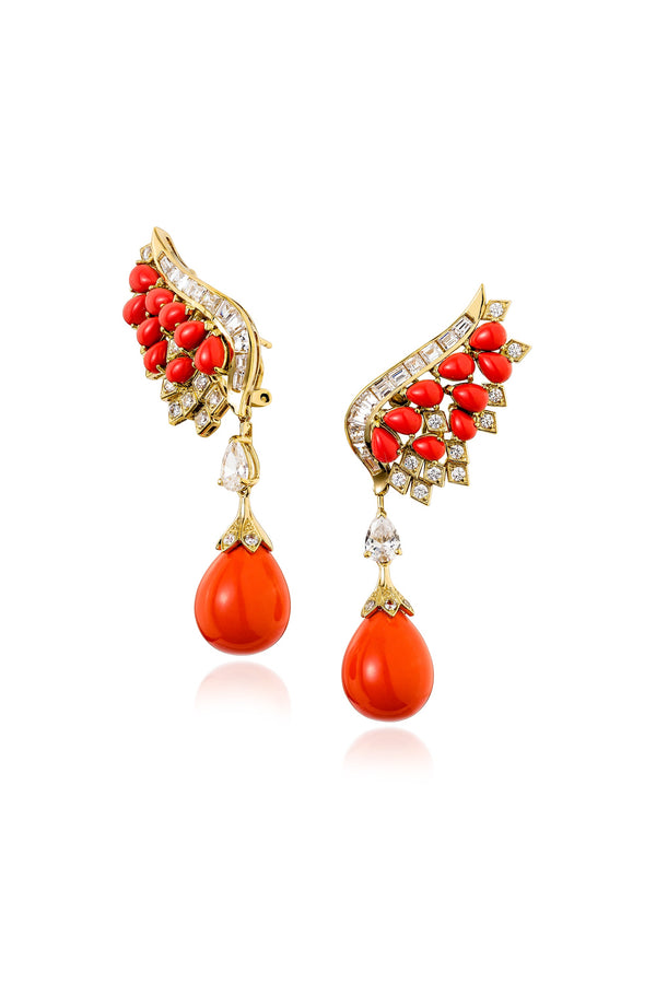 Celestial Wing Drop Earrings
