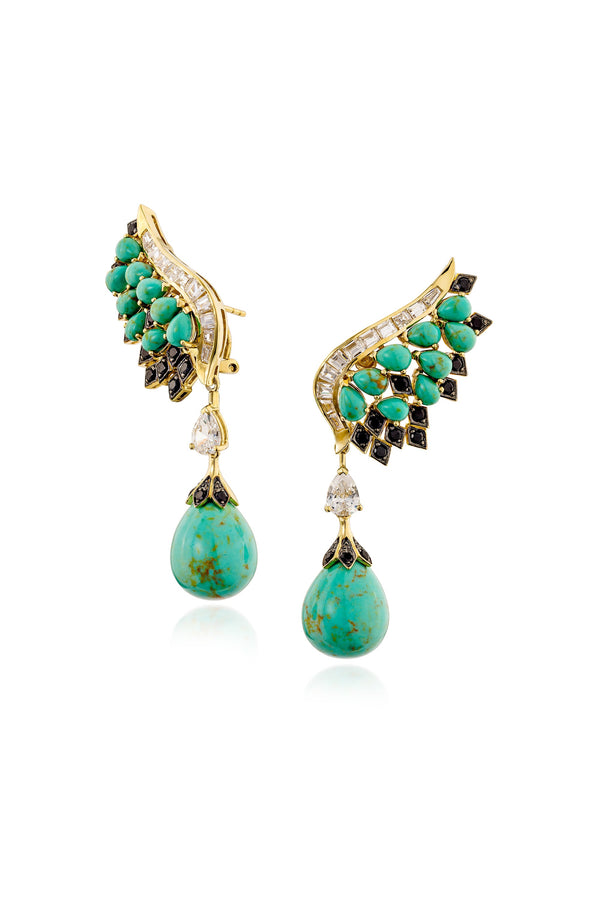 Celestial Wing Drop Earrings