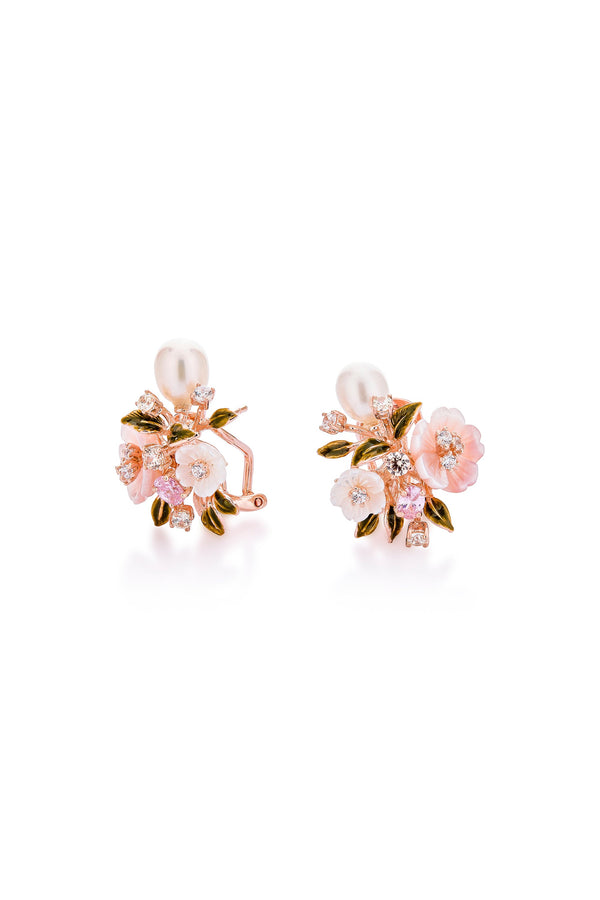 Pearl Bloom Stud Earrings