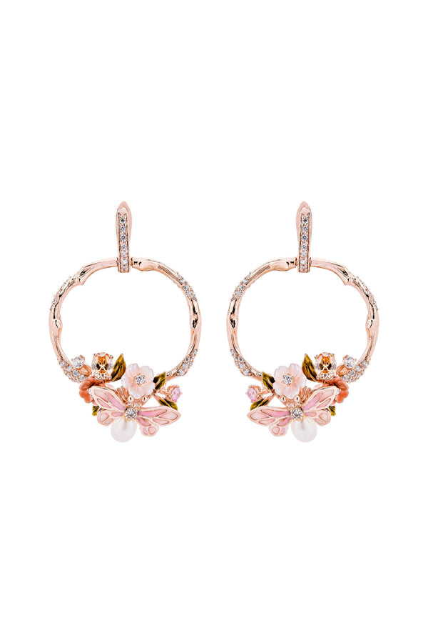 Wildflower Serenade Hoop Earrings 

