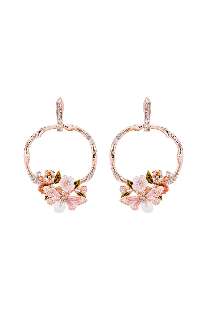 Wildflower Serenade Hoop Earrings 

