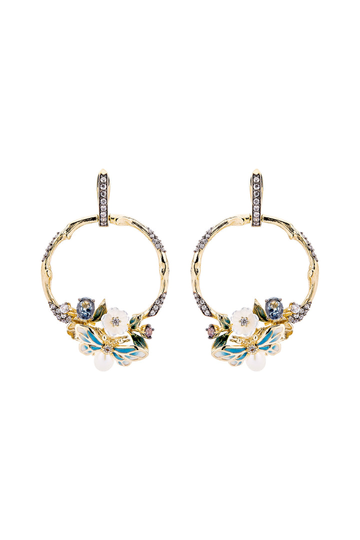 Wildflower Serenade Hoop Earrings 

