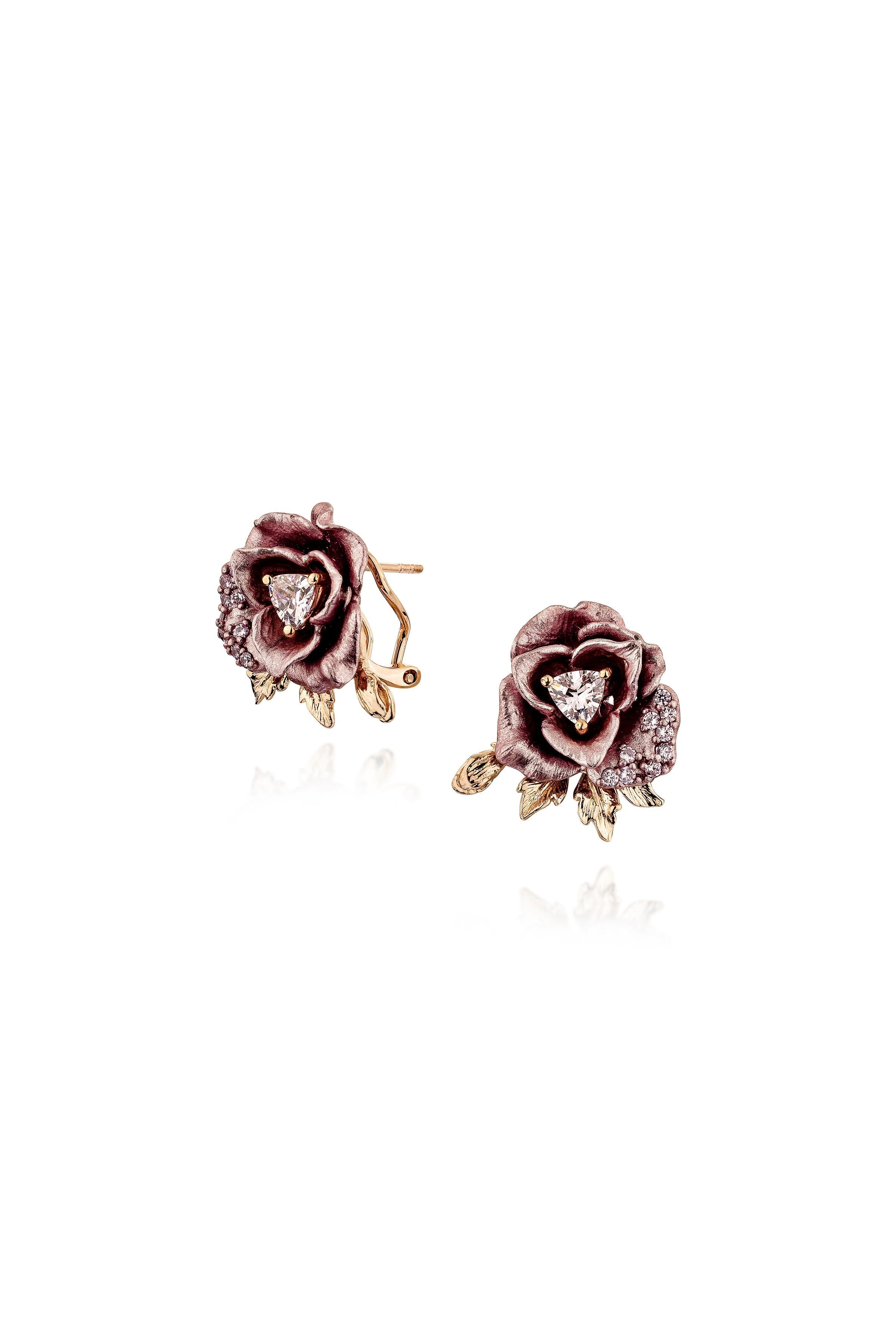 Enchanted Rosebud Stud Earrings