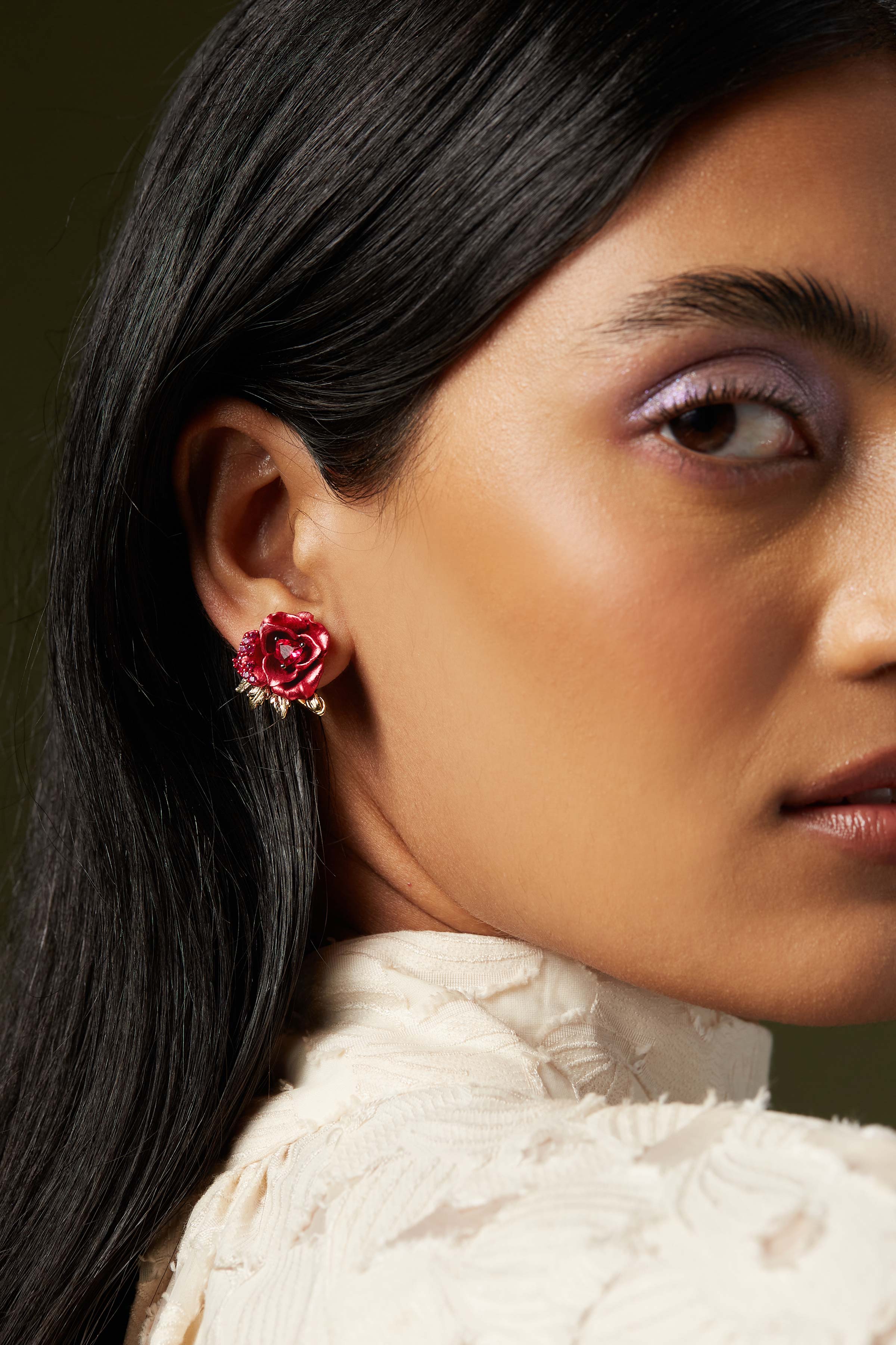 Enchanted Rosebud Stud Earrings