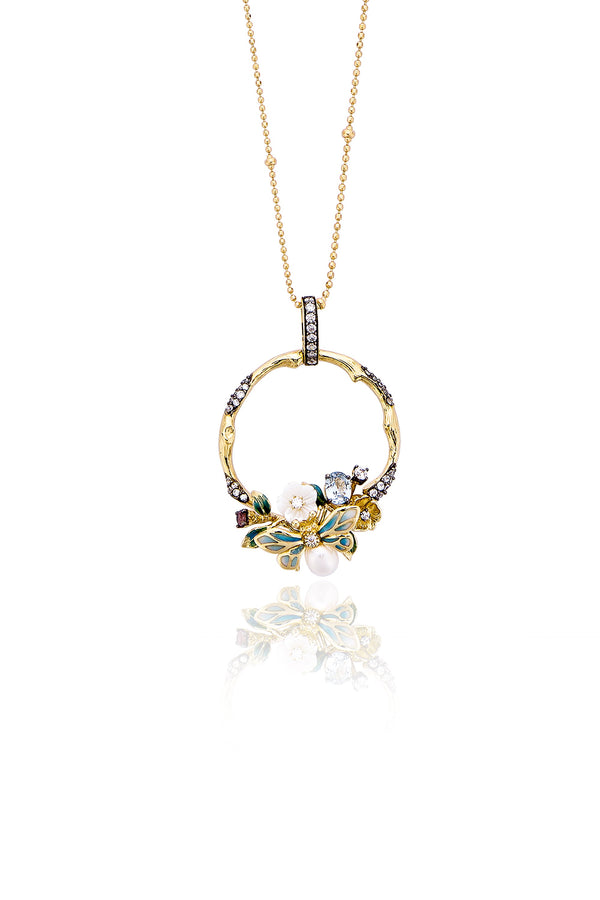 Wildflower Serenade Pendant With Silver Chain

