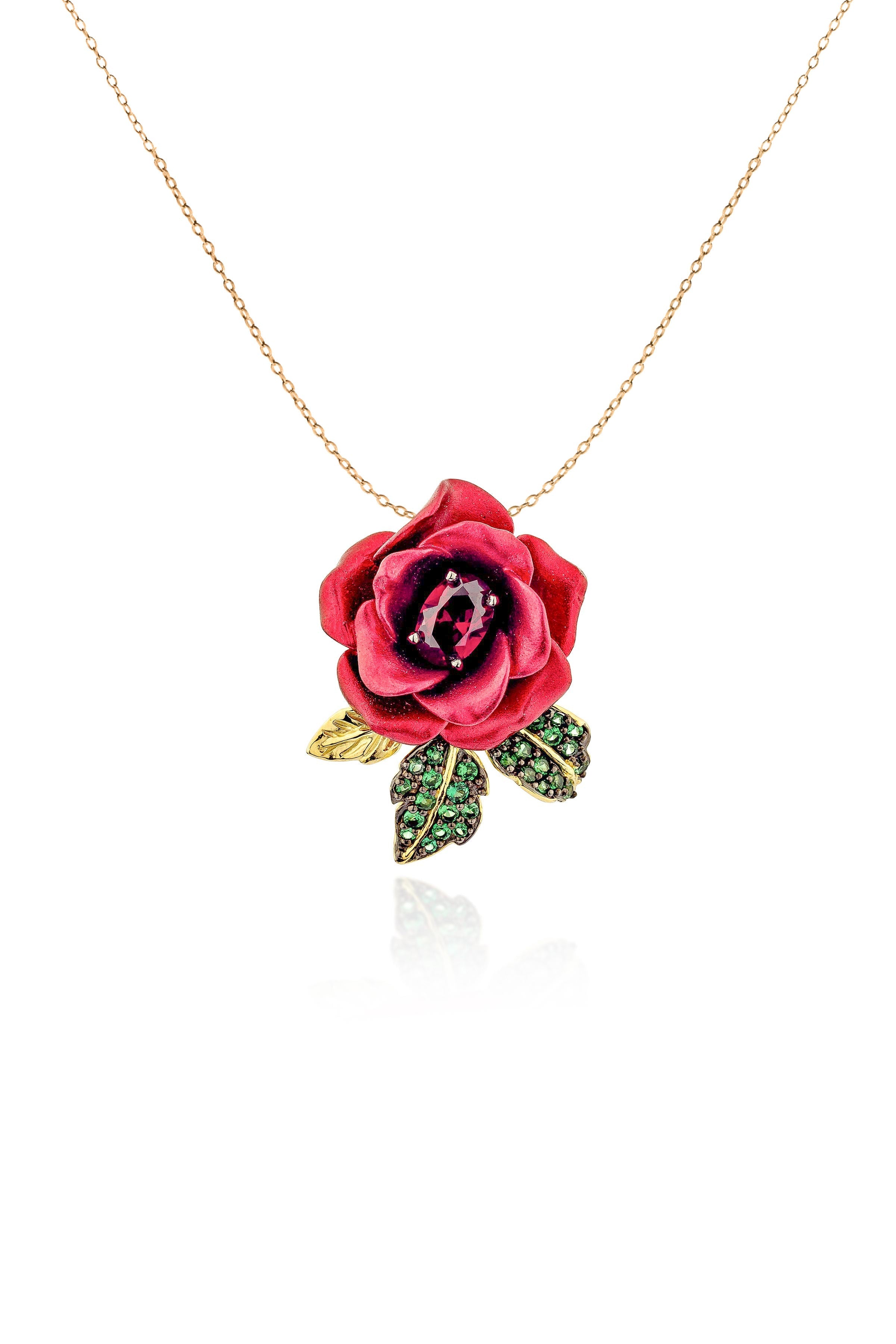 Verdant Rose Vine Pendant