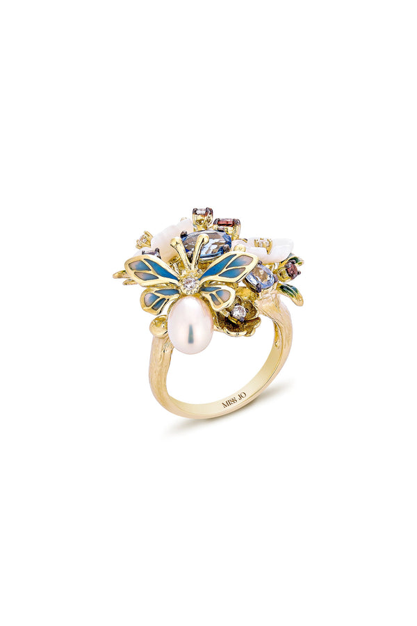 Pearl Bloom Cocktail Ring