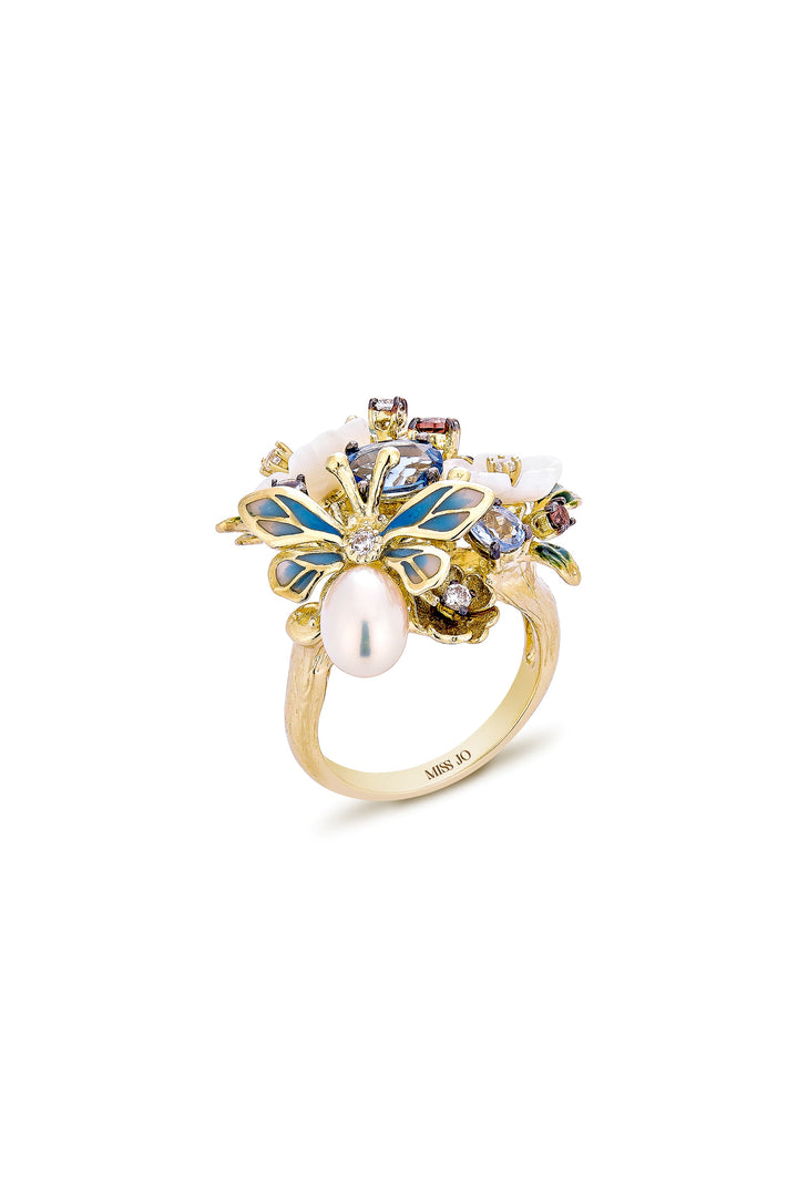 Pearl Bloom Cocktail Ring