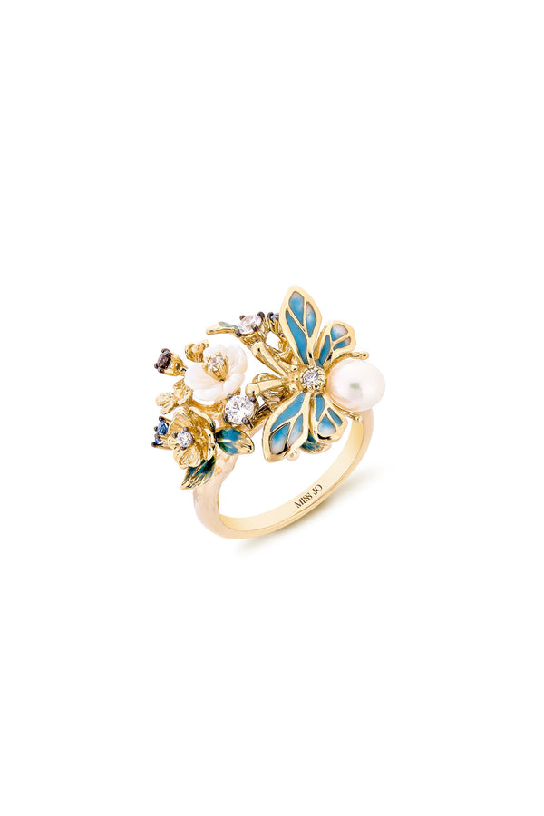Wildflower Serenade Bloom Cocktail Ring 

