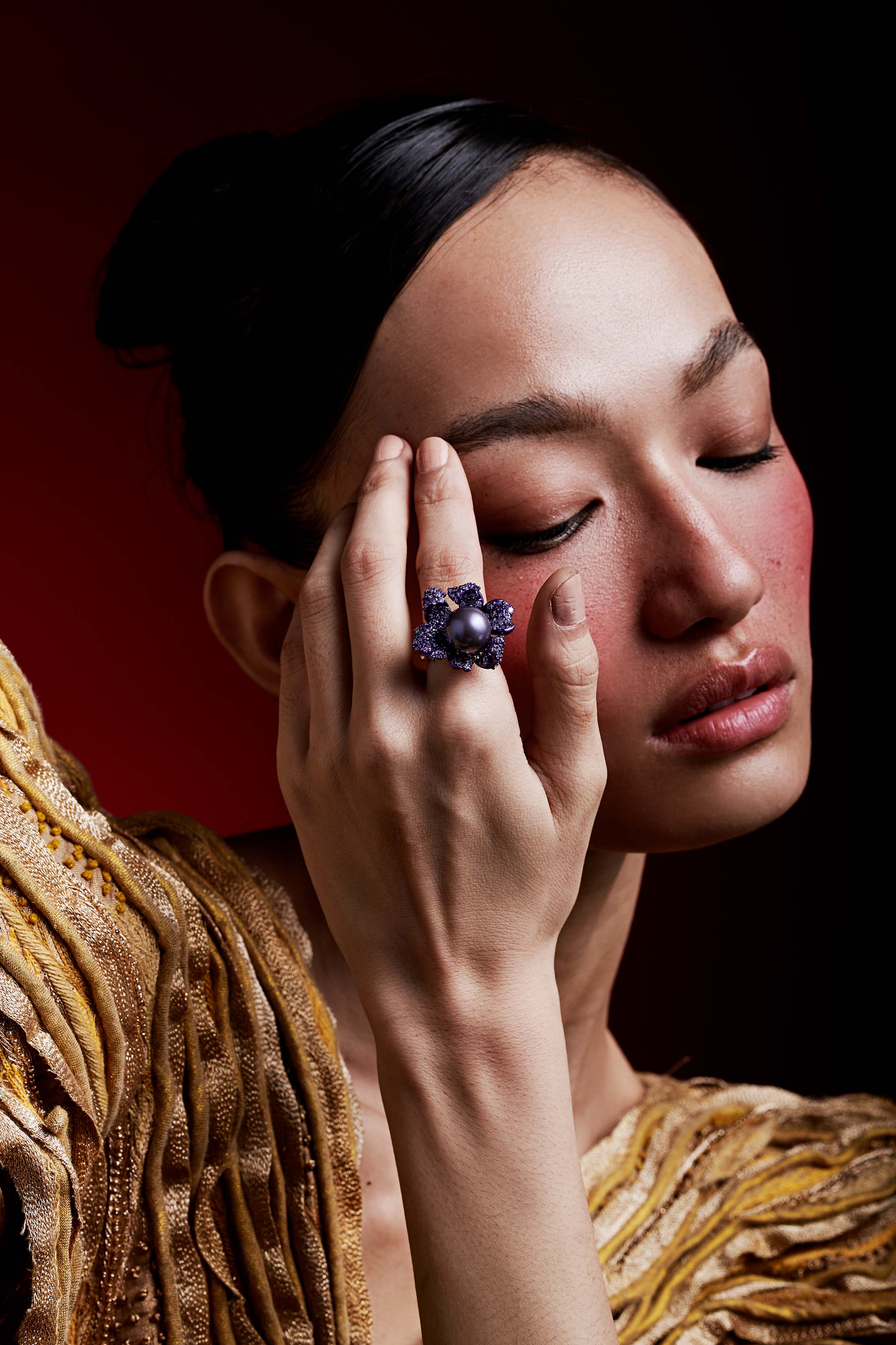 Pearl Blossom Cocktail Ring