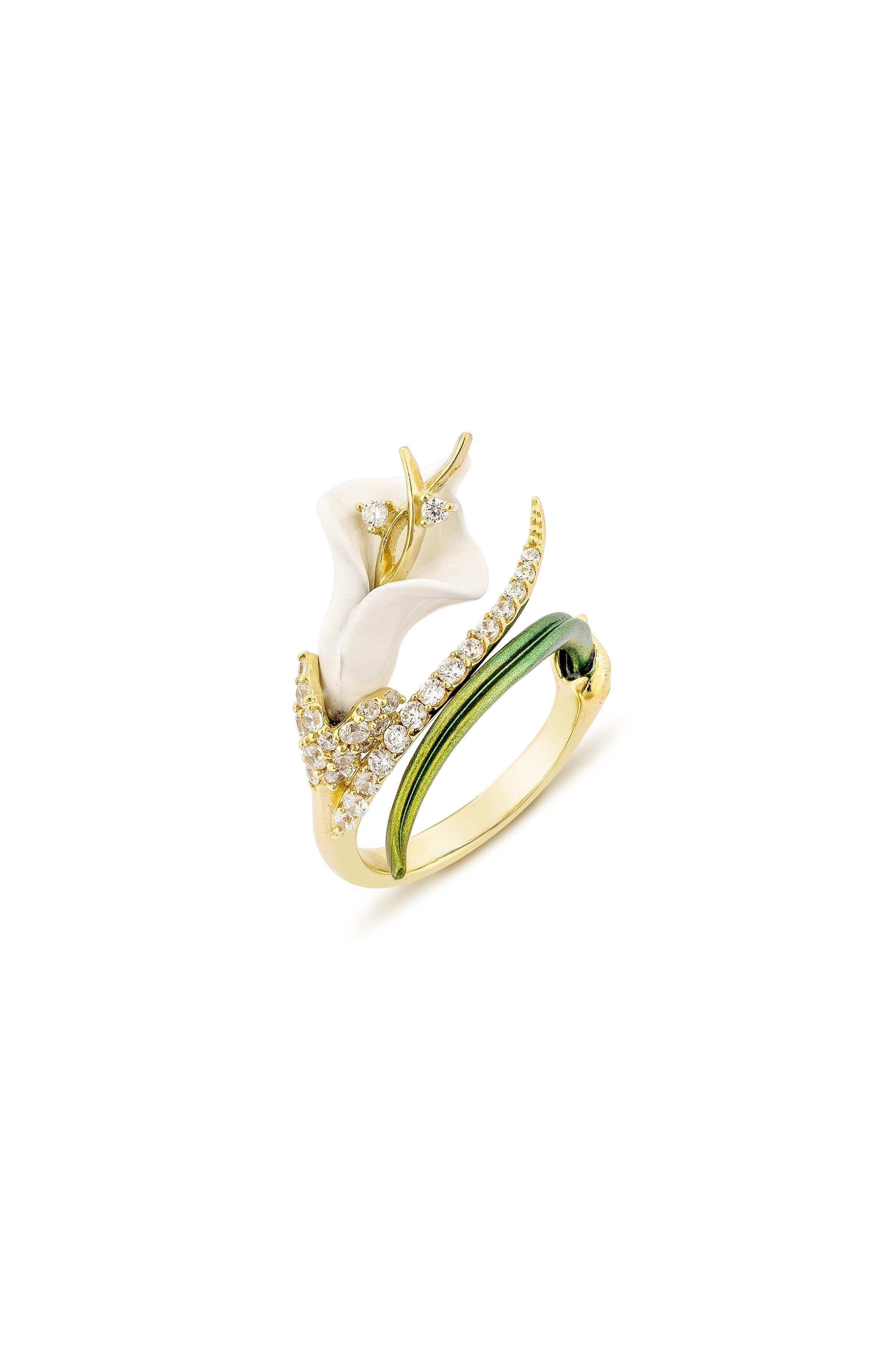 Calla Lily Cocktail Ring