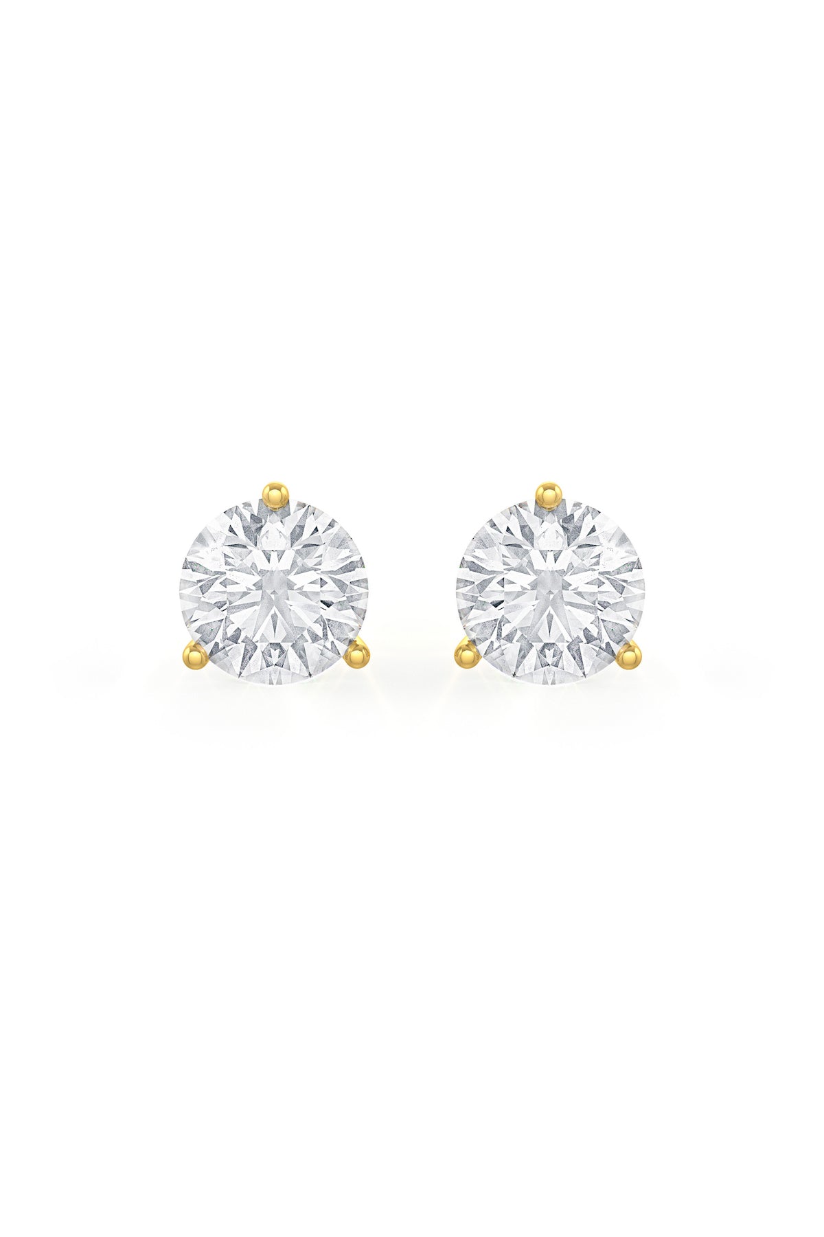 Brilliant Round Shaped 10mm Solitaire Stud Earrings