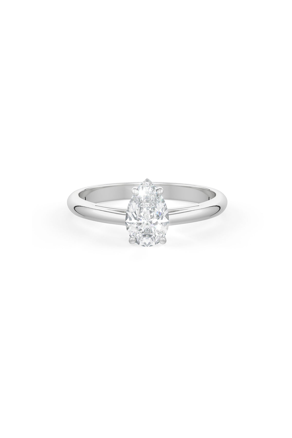 Pear Shaped 6x8mm Solitaire Engagement Ring