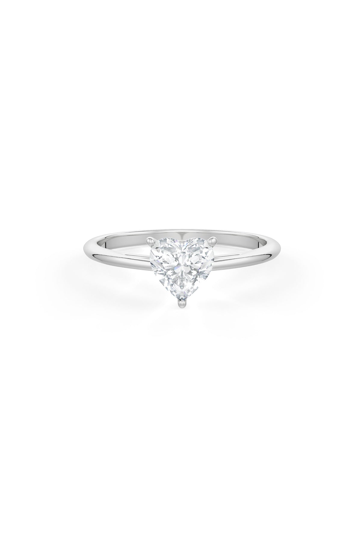 Heart Shaped 6x6mm Solitaire Engagement Ring