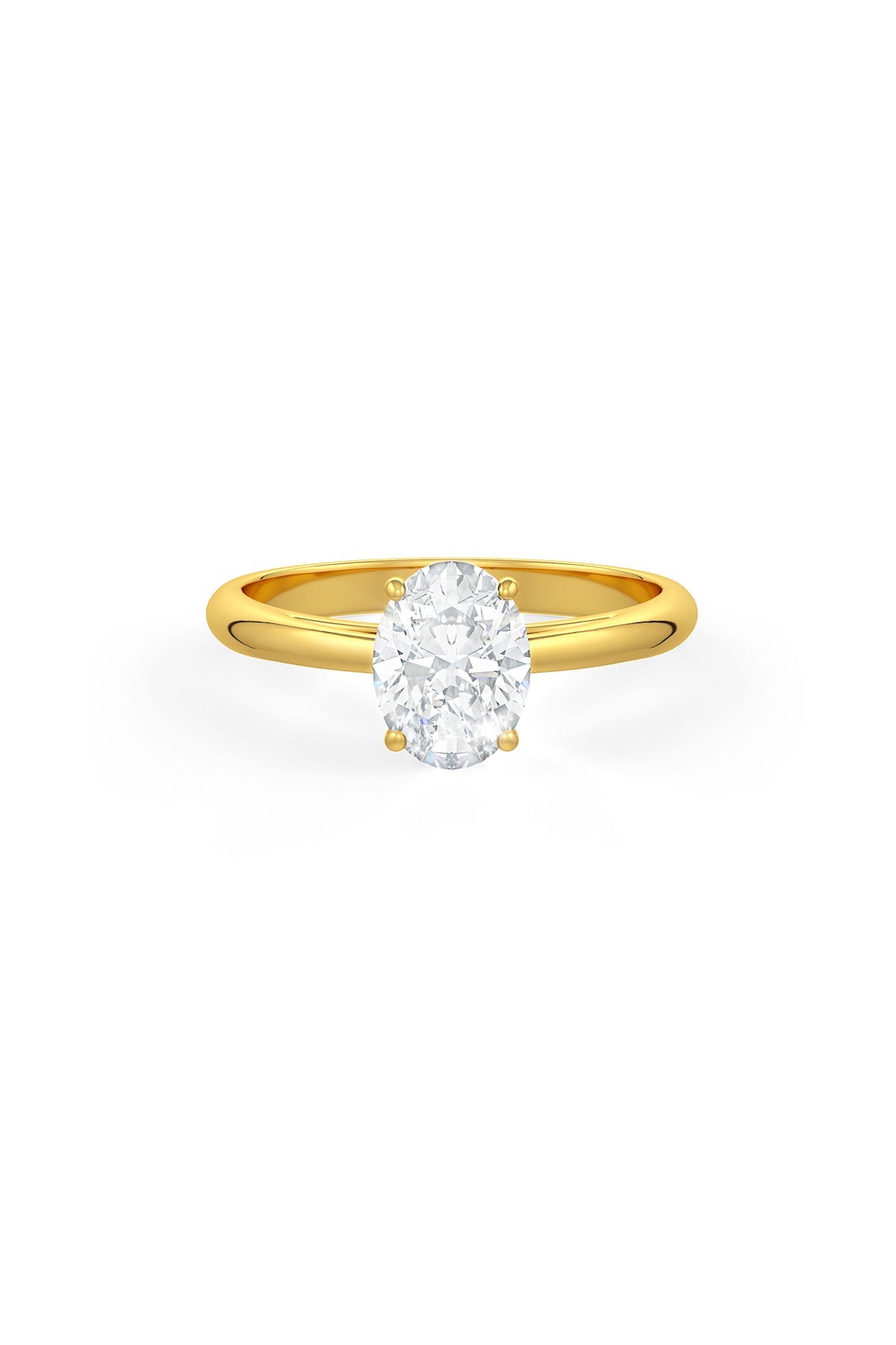 Oval Shaped 6x8mm Solitaire Engagement Ring