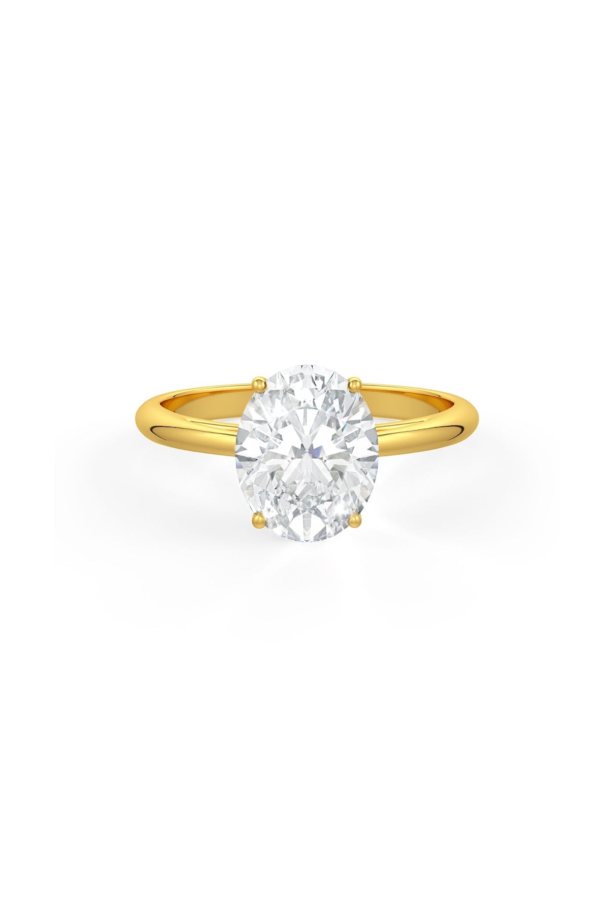 Oval Shaped 8x10mm Solitaire Engagement Ring