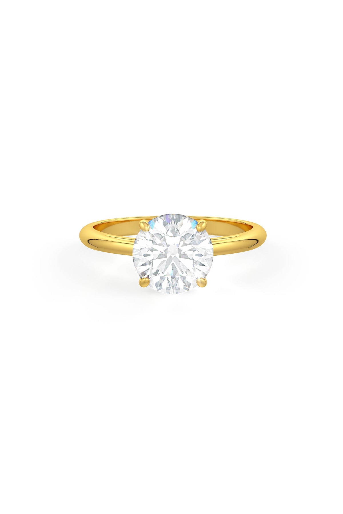 Brilliant Round Shaped 8mm Solitaire Engagement Ring