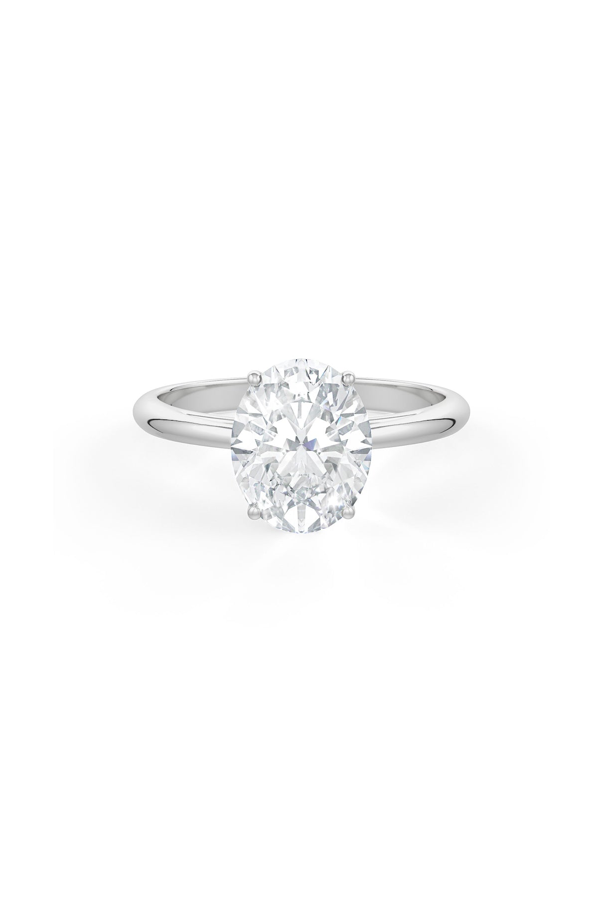 Oval Shaped 8x10mm Solitaire Engagement Ring