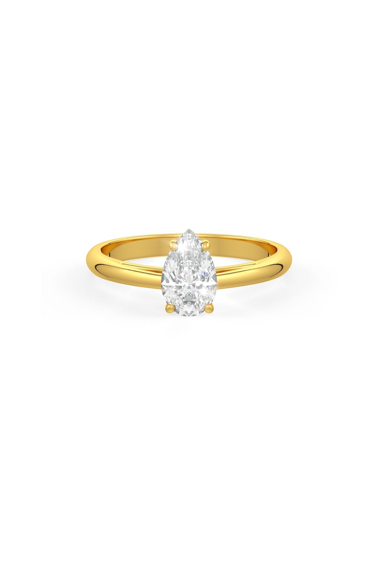 Pear Shaped 6x8mm Solitaire Engagement Ring