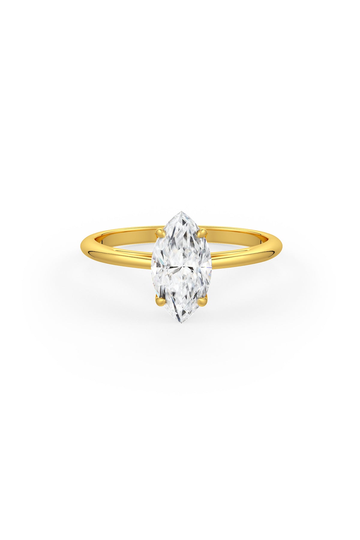 Marquise Cut 5x10mm Solitaire Engagement Ring