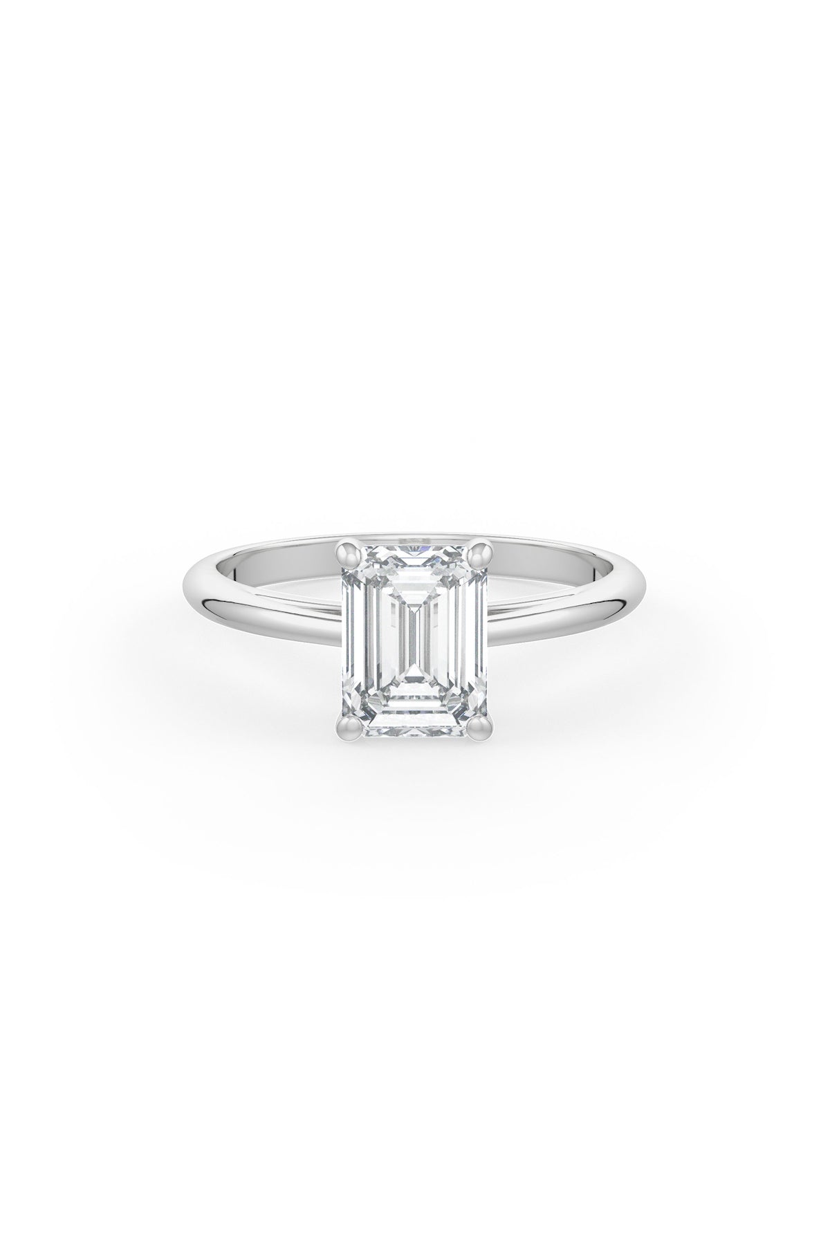 Emerald Cut 6x8mm Solitaire Engagement Ring