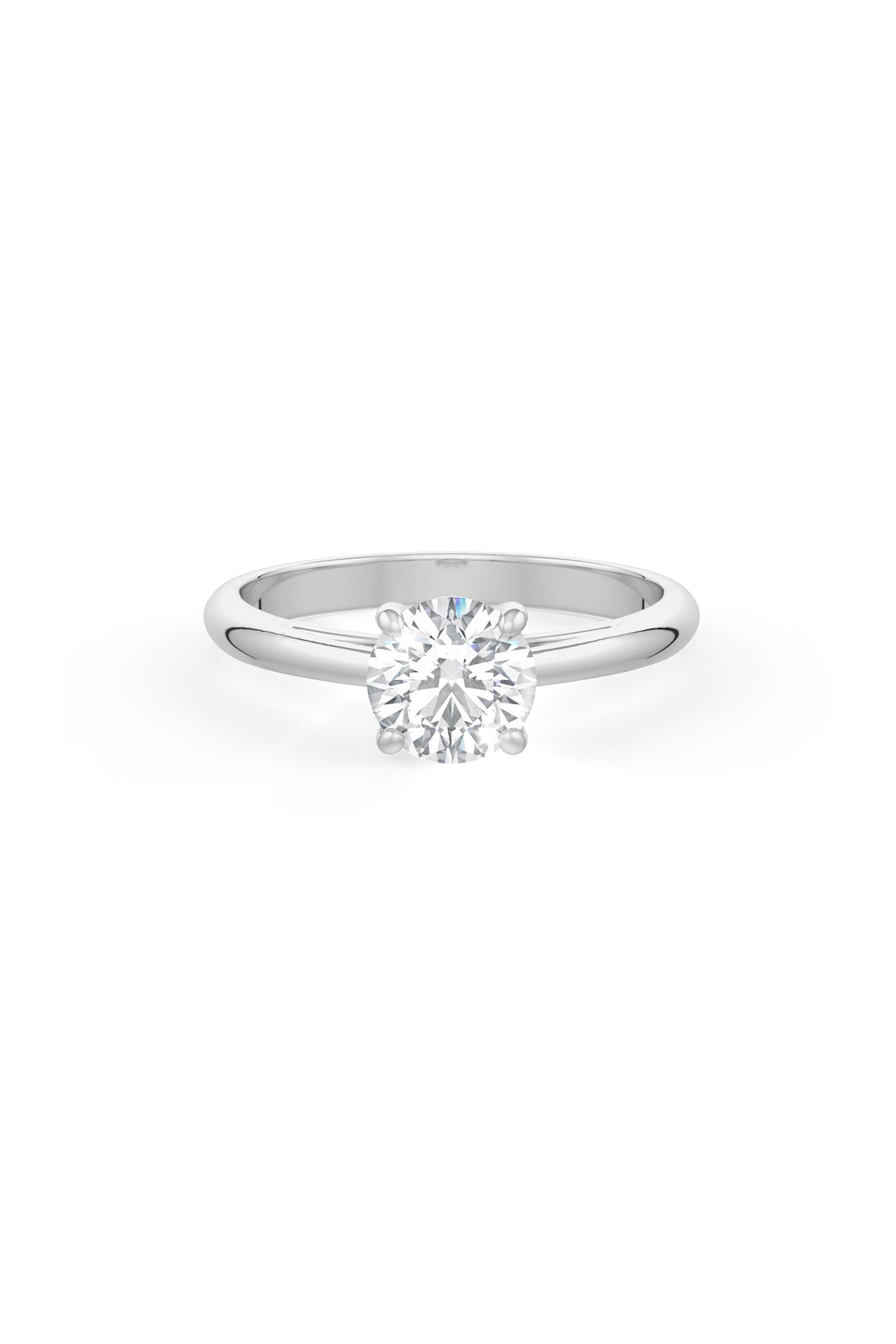 Brilliant Round Shaped 6mm Solitaire Engagement Ring