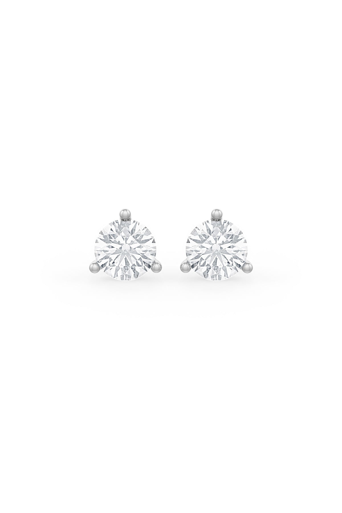 Brilliant Round Shaped 8mm Solitaire Stud Earrings