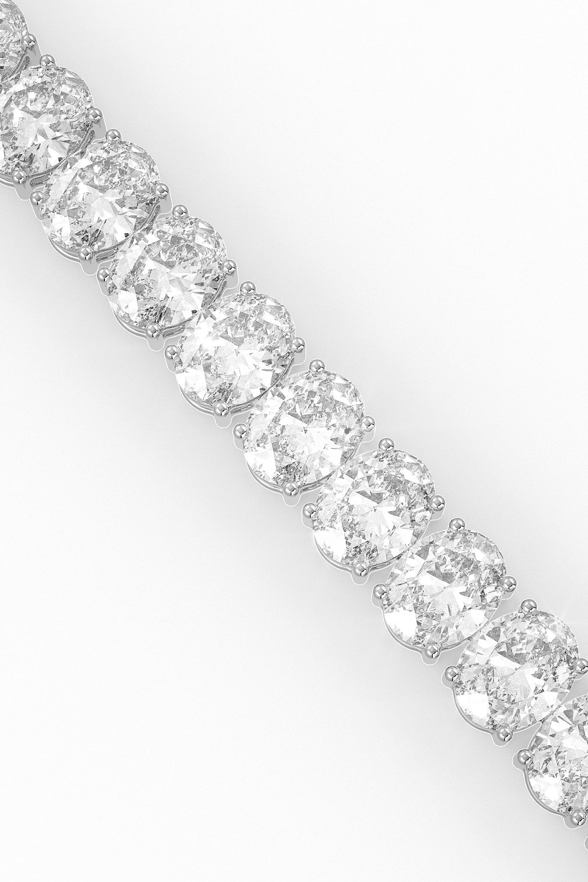 Oval Shaped Solitaire Tennis Bracelet