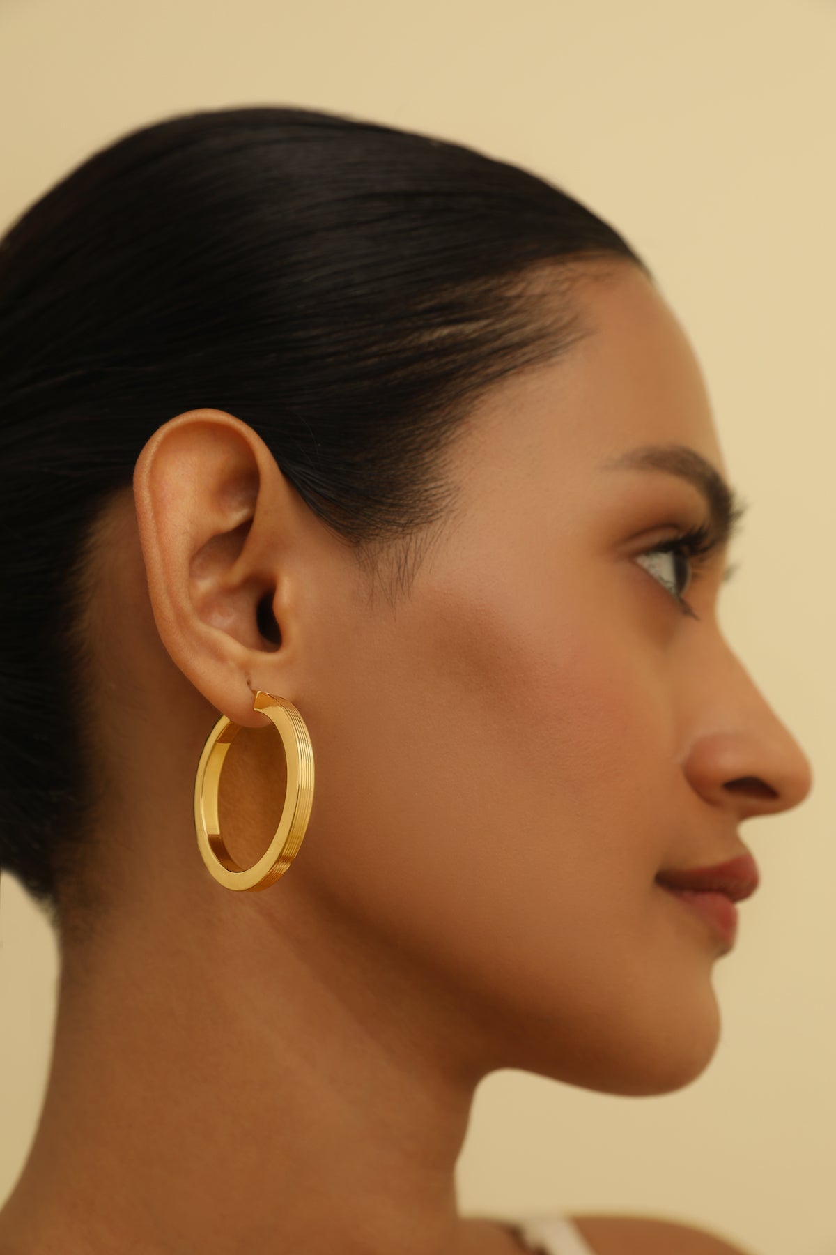 Golden Twilight Hoop Earrings