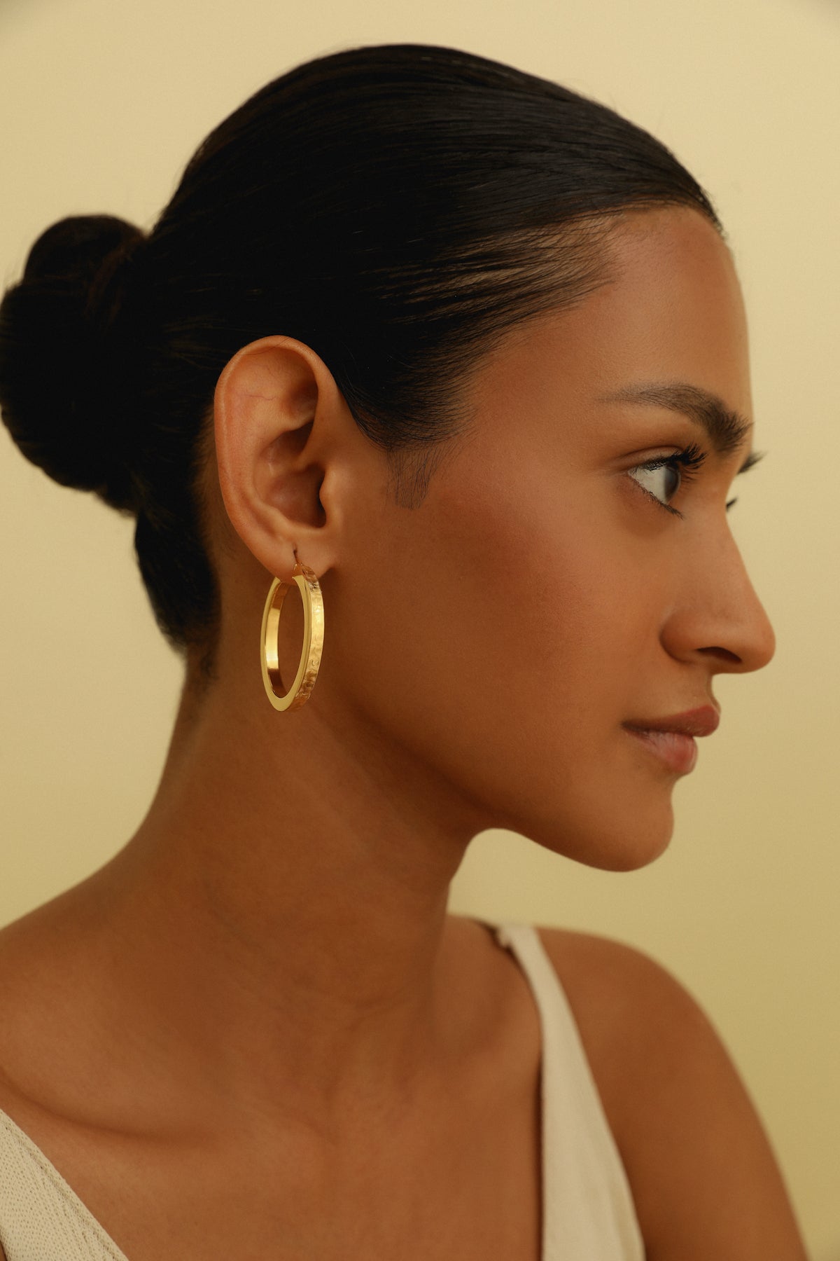 Egyptian Textured Large Hoop Earrings