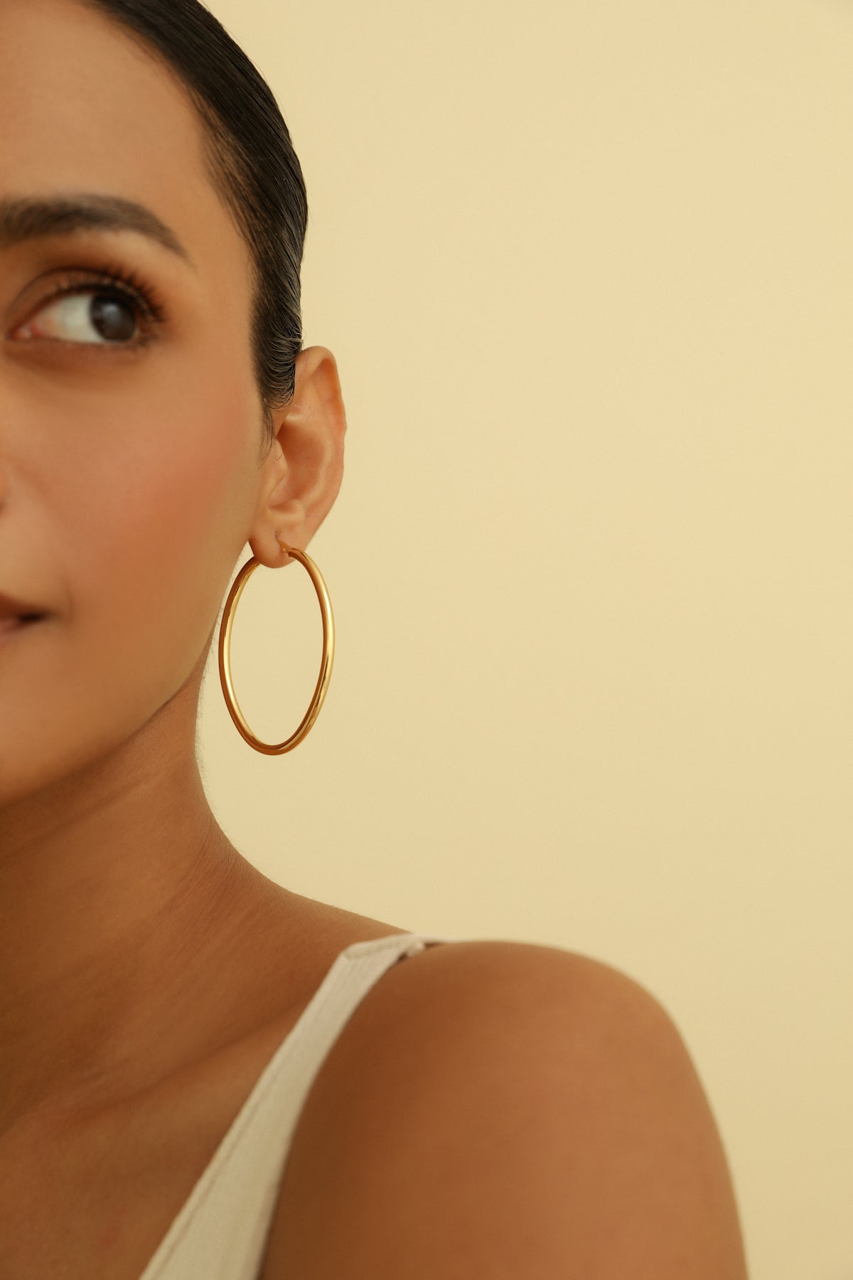 Oval Statement Hoop Earrings