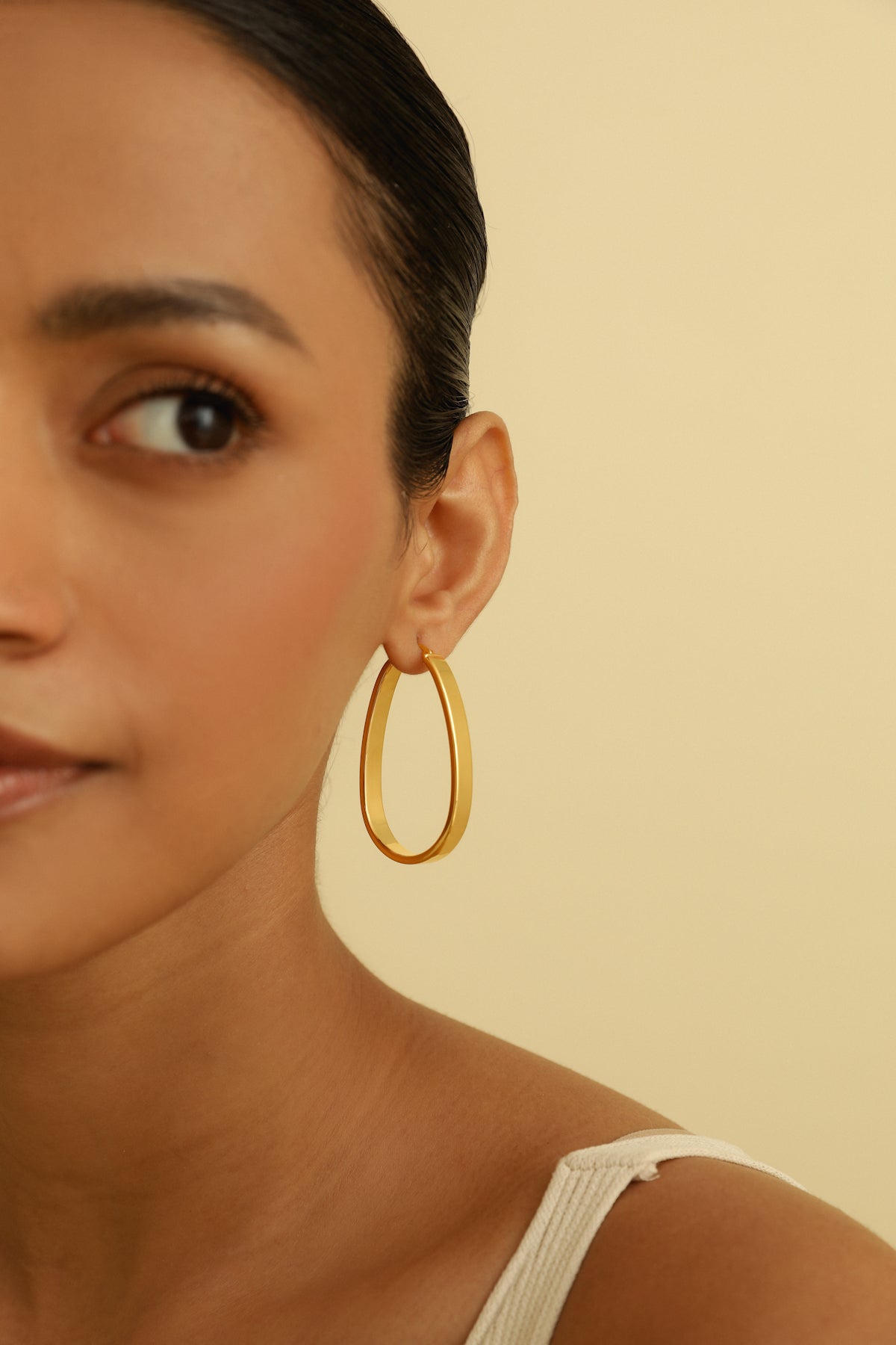 Luminous Gold Hoop Earrings